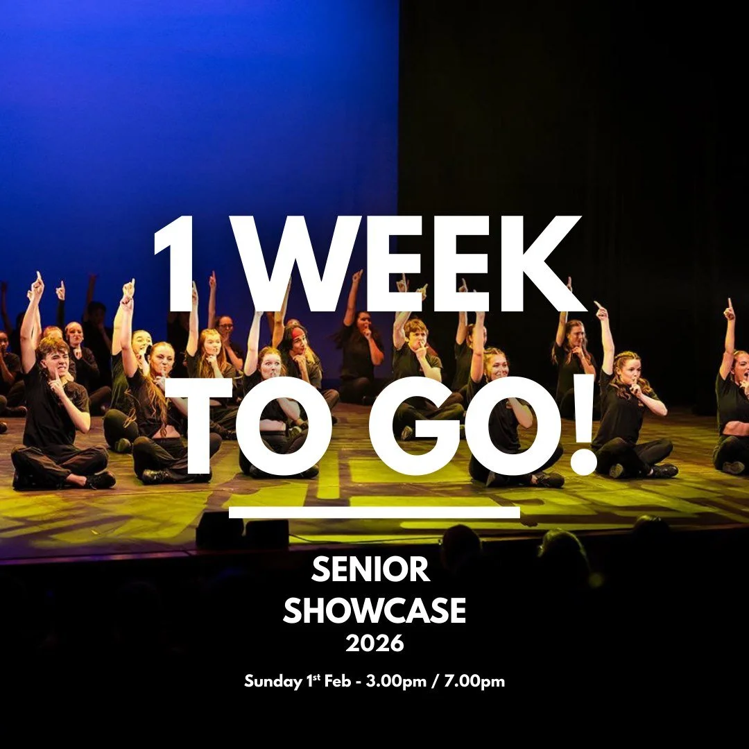 ONE WEEK TO GO!🤩

Our Senior Showcase hits the stage next week and availability is limited across both shows so don't leave it to book! 

Featuring our performances from Artemis College, Medusa Teen Theatre Co, Artemis' Disney Performance and our St