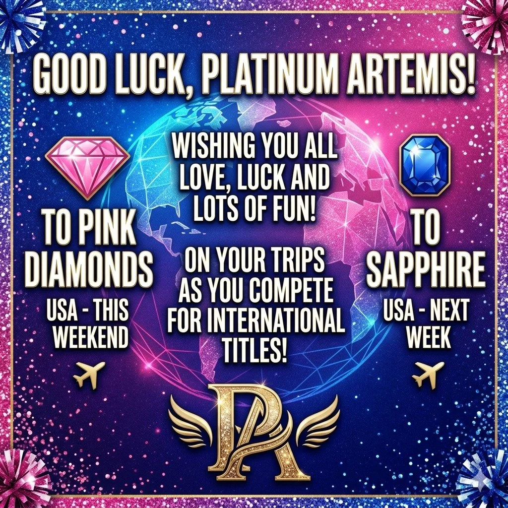Wishing all the love and luck to our incredible Pink Diamonds and Sapphire teams as they head to Orlando to compete for international titles 🇺🇸✨

Pink Diamonds fly this Sunday, with Sapphire following close behind &ndash; we are so proud of everyth