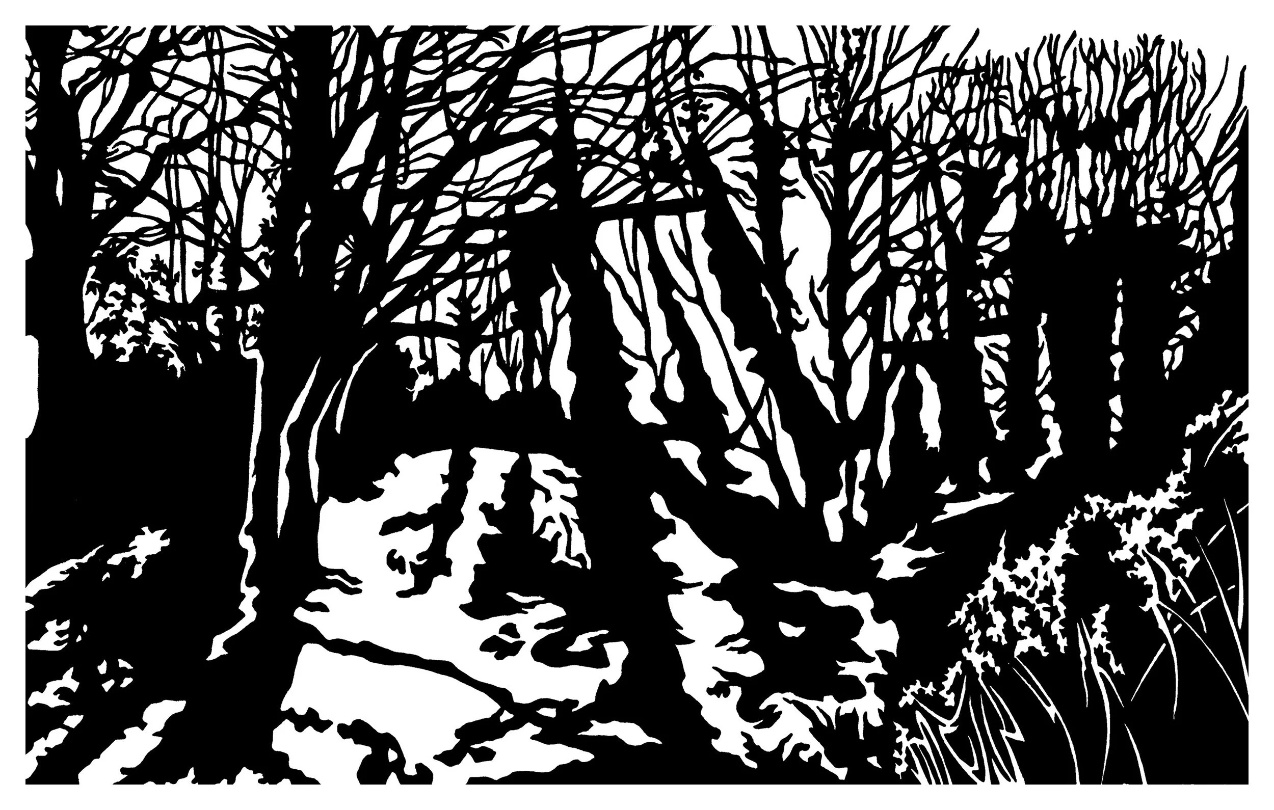 Sasha Constable-Morning Spirits-Cerne Abbas-Linocut