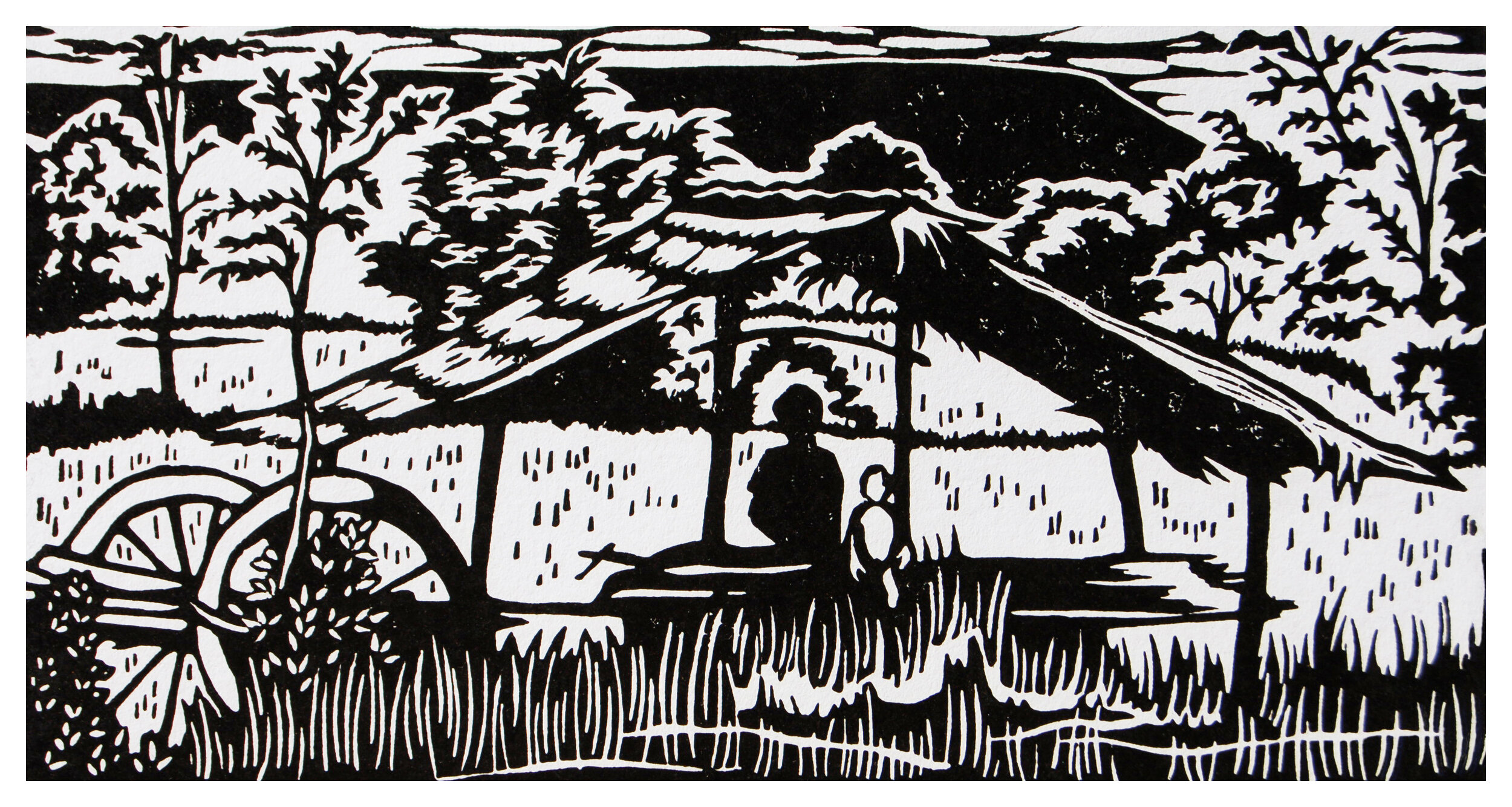 011-Sasha Constable-Rural Life Cambodia-linocut
