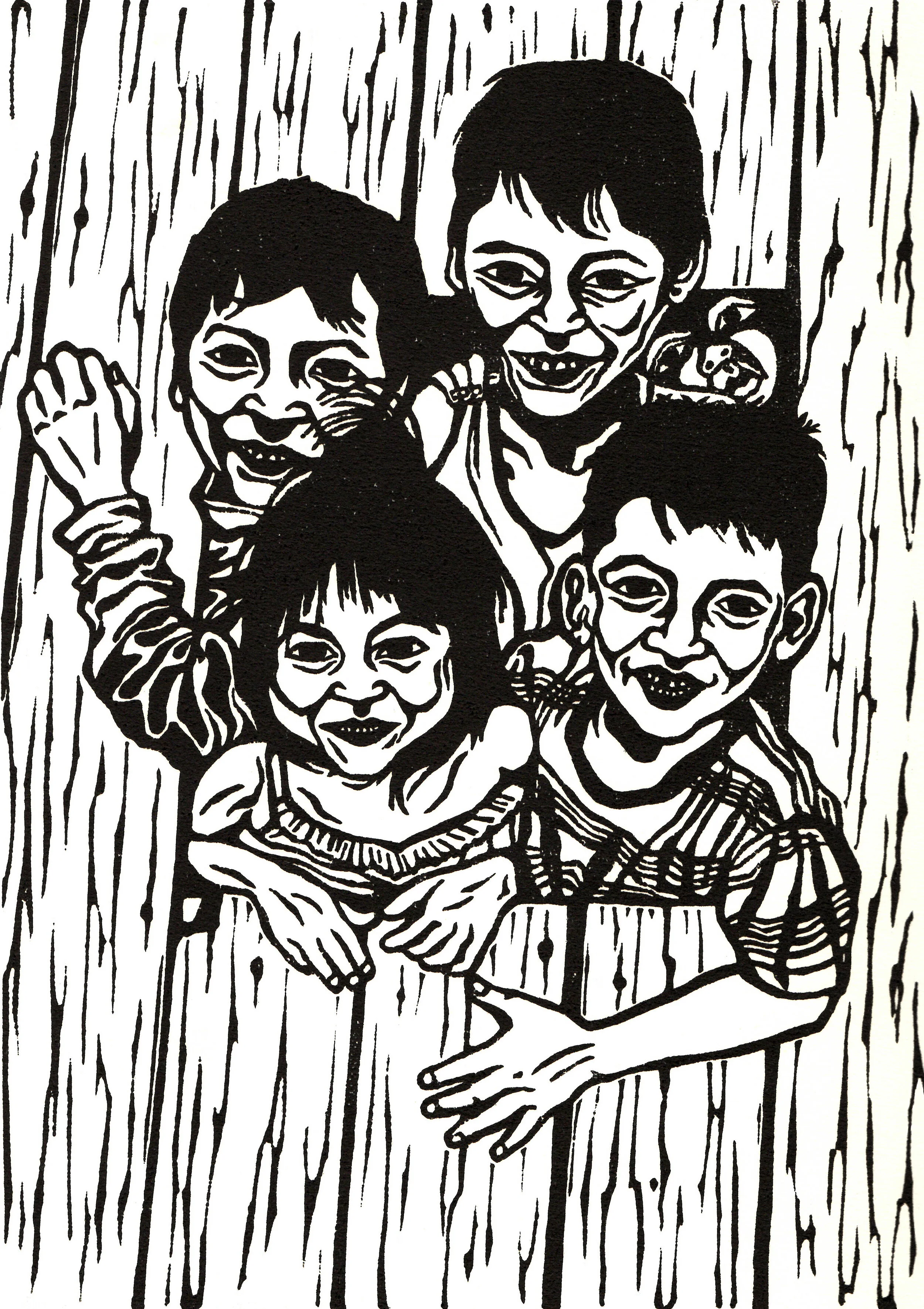 Sasha Constable-Open Window-Linocut-38x27cm-Created in Sweden 2010