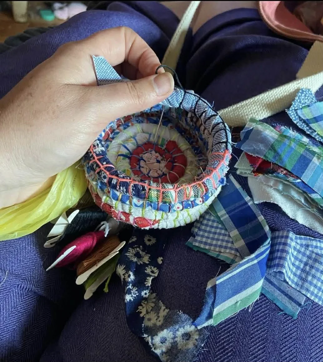 Coiled Baskets Made with Hard to Recycle Plastics Class