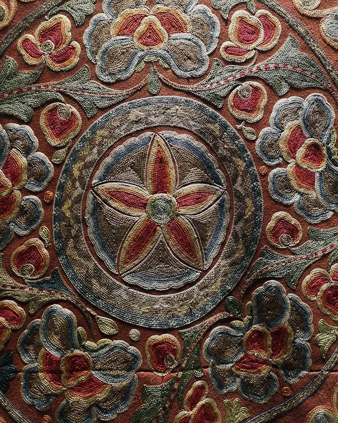 A few outtakes from my article in the current issue of @halimagazine showing the divine &lsquo;biz keste&rsquo; embroidery on Kazakh suede garments spanning the mid-18th to early 20th centuries.

Biz keste means &lsquo;awl embroidery&rsquo; in Kazakh