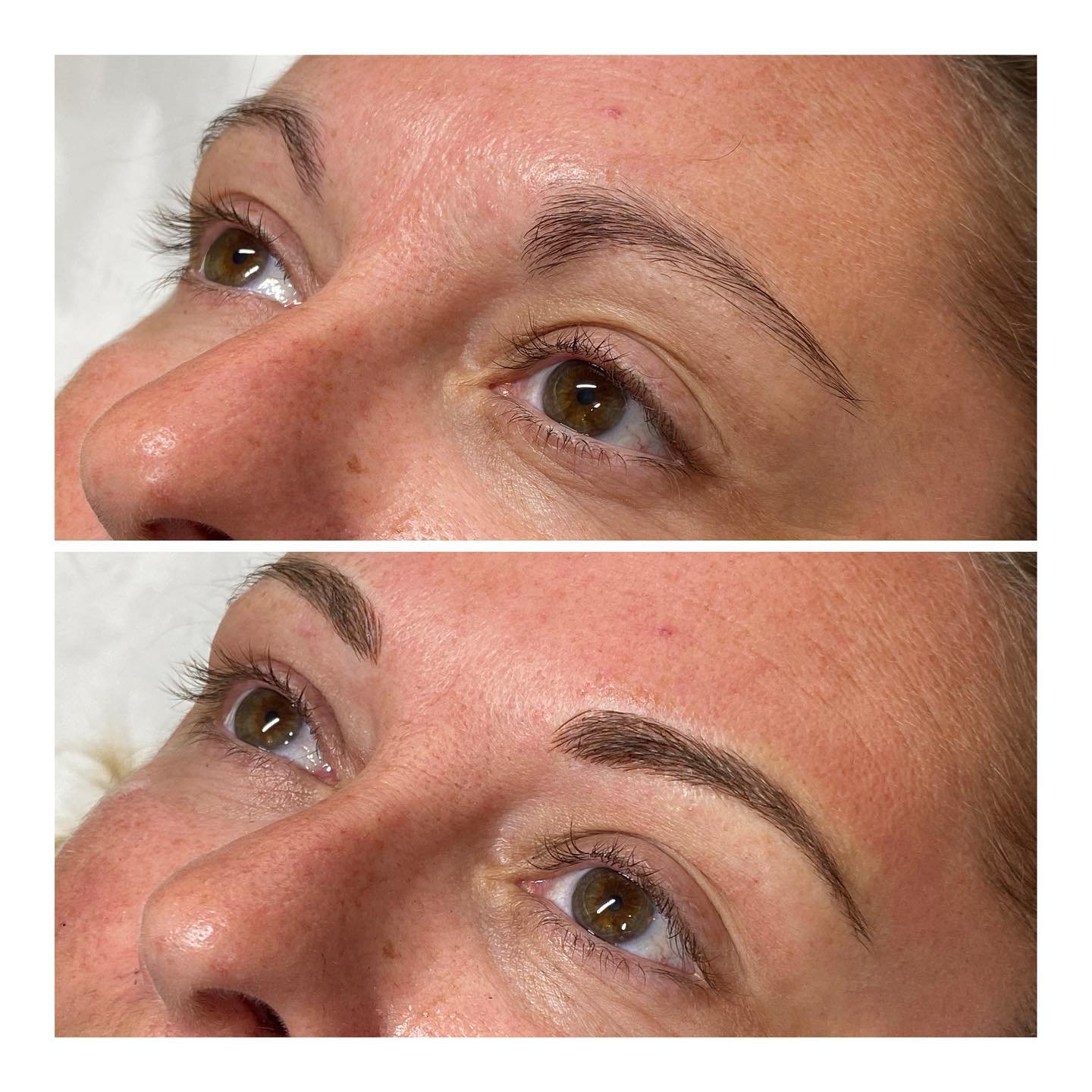What a difference the correct brow shape can make #prettybrows #microblading #kbpro #greatpigments #jerseyci