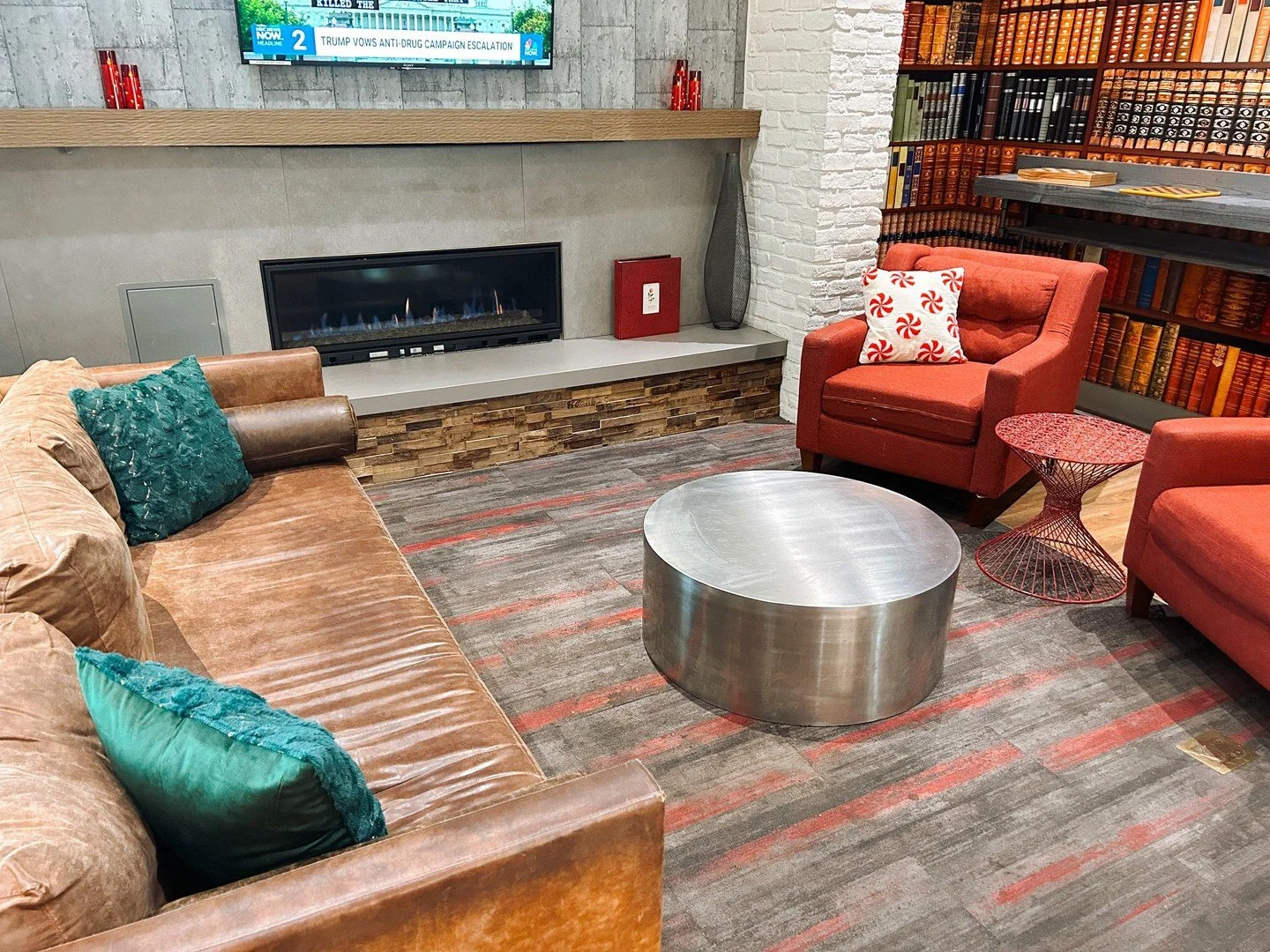 ✨ Warm up with us at the heart of the community ✨⁠
Our resident clubhouse living area is officially giving holiday cozy vibes. Whether you&rsquo;re studying, relaxing, or catching up with friends, the fireplace is always here to keep things snug. 🔥❄