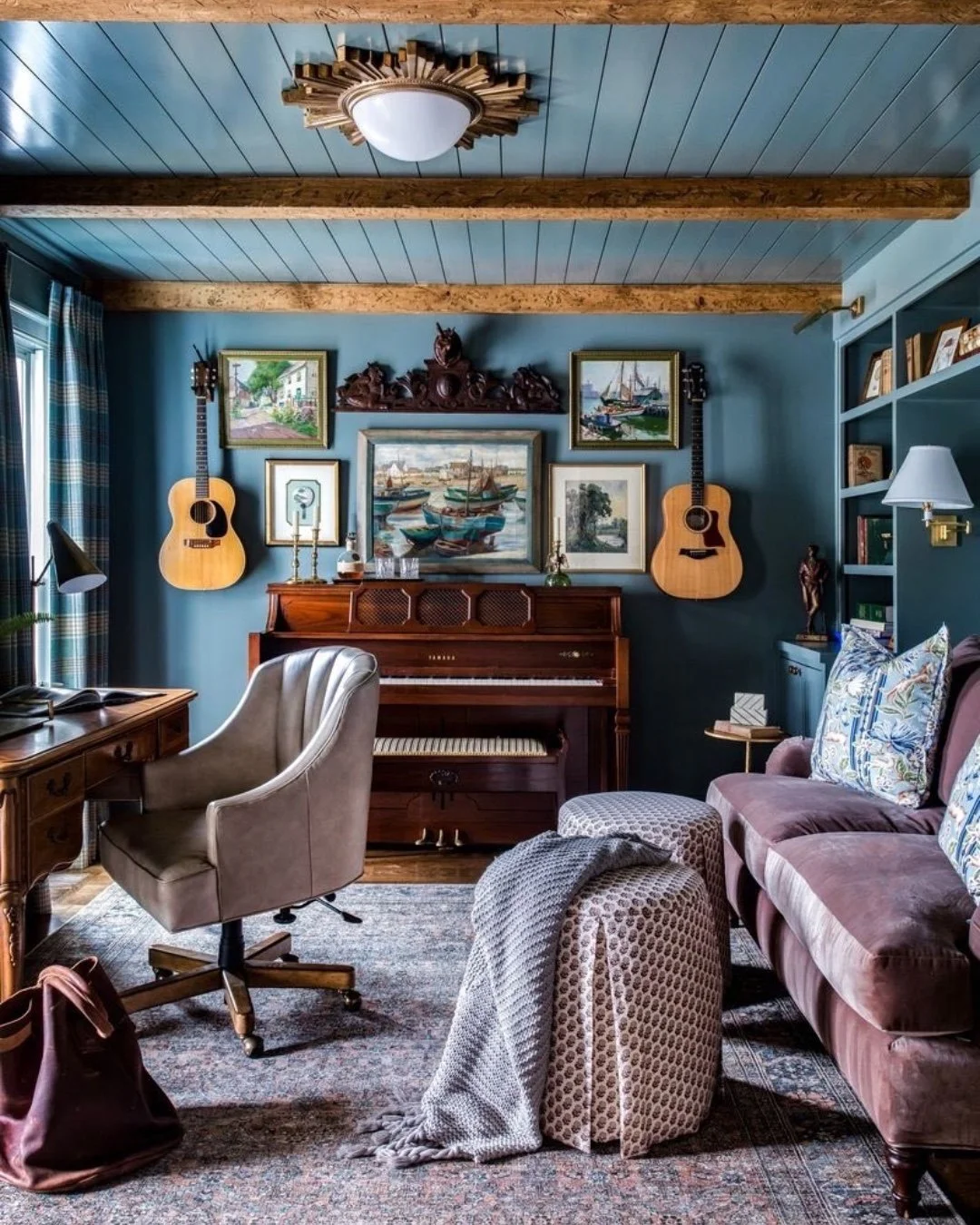 When we start working with a client, we listen to everything on their wish list. This room was something we created because it is full of things they love and a perfect escape from every day life! 🎶

#schillingandco #atlantainteriordesign #interiord