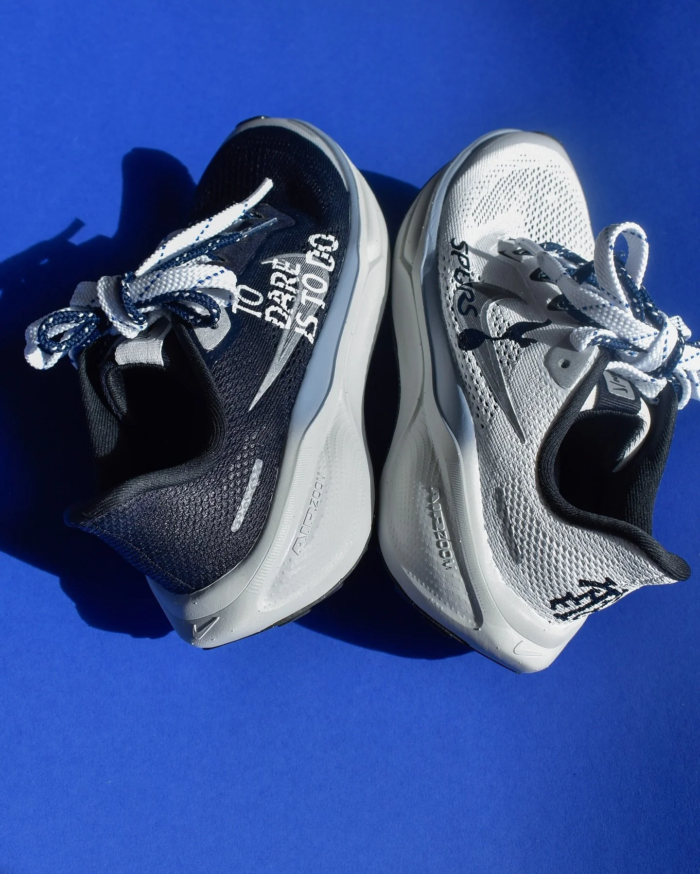 Rep your team ⚽️🥅🏟️ thank you! @katieccurrie 🩵🩵🩵 #wholeesakicks 

#sneakerschica #nikepegasus #customsneakers #soccer #mismatched #sneakercustoms