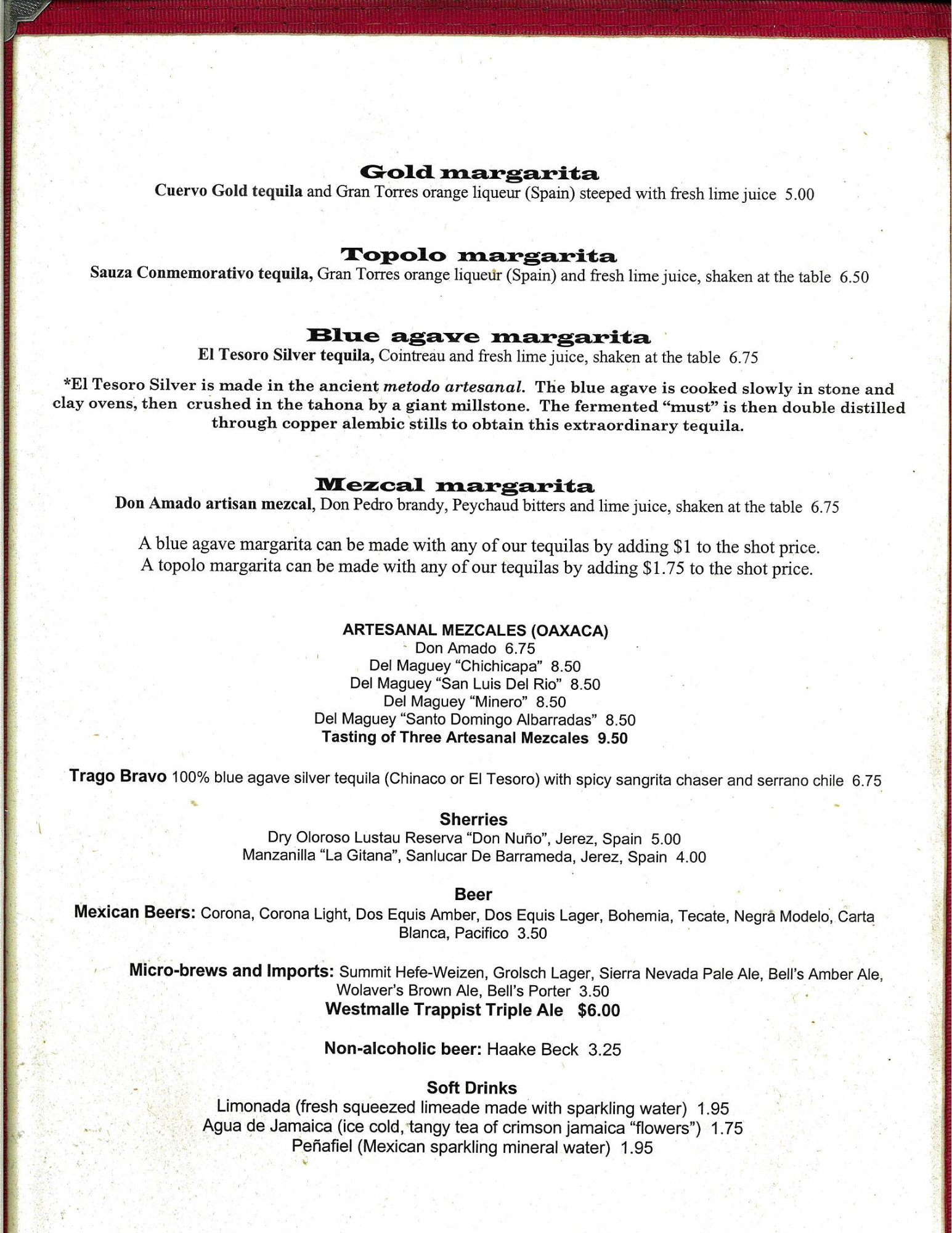 Frontera Grill Menu 2