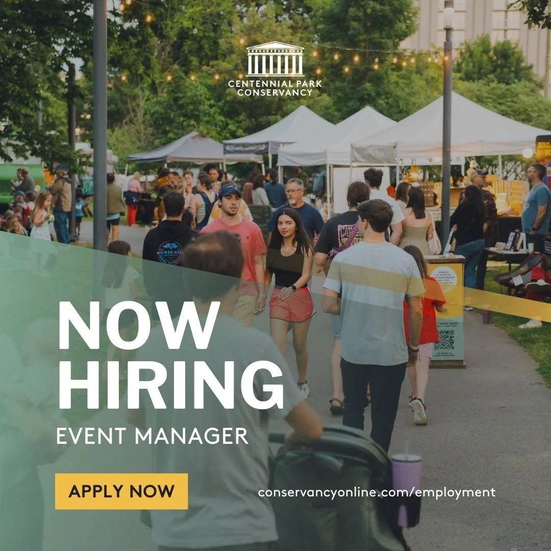 ✨ We&rsquo;re hiring! ✨ Want to help produce some of Nashville&rsquo;s best events and festivals&mdash;free concerts, family fun, and community celebrations in the heart of Centennial Park? We&rsquo;re looking for an Event Manager to join our team.

