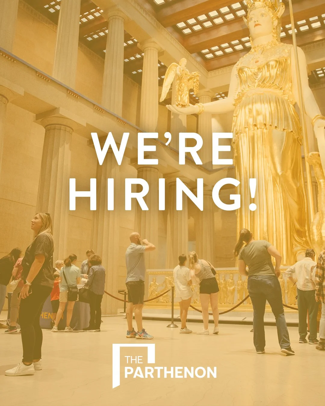 🏛️ The Nashville Parthenon is hiring! 🏛️ 

We're looking for friendly, customer-focused individuals to join our front-line team and help welcome visitors from around the world to one of Nashville's most iconic landmarks.

Current openings:
🏛️ Part