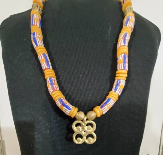 Black & Orange Handmade African Trade Beaded Bracelet – VP's Jewelry  Boutique