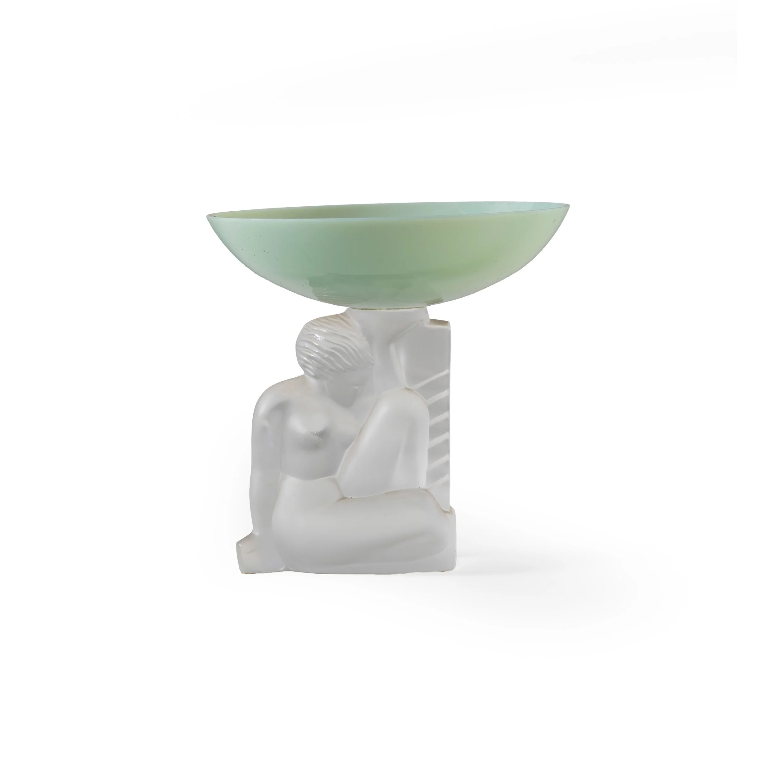 Original French Art Deco crystal bowl by Cristal de Sèvres, circa 1930s
