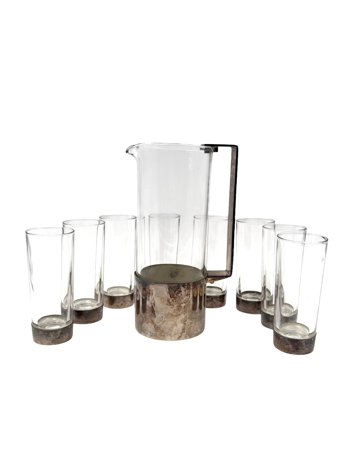 Hollywood Regency silverplate cocktail set, Italy 1970s