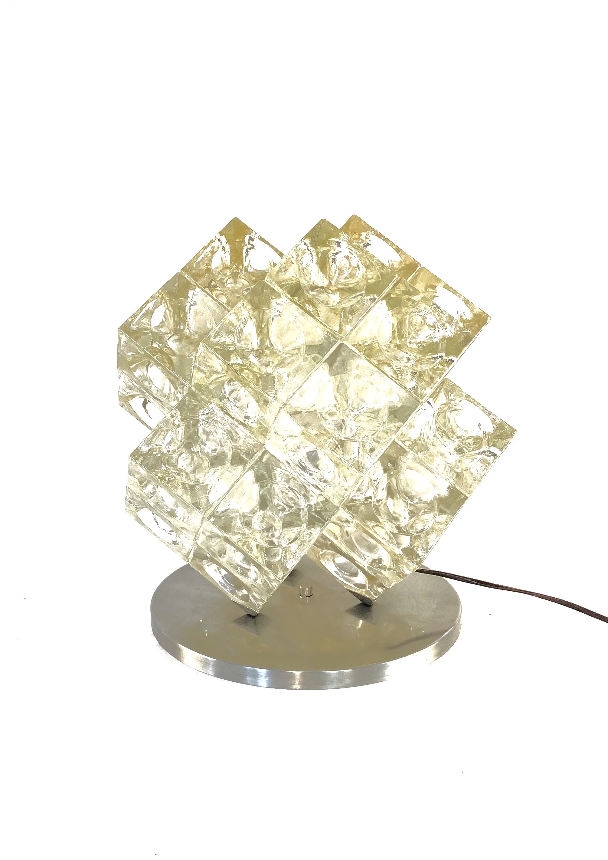 Albano Poli, "Eclisse" modernist sculptural table lamp, Poliarte Italy, 1968