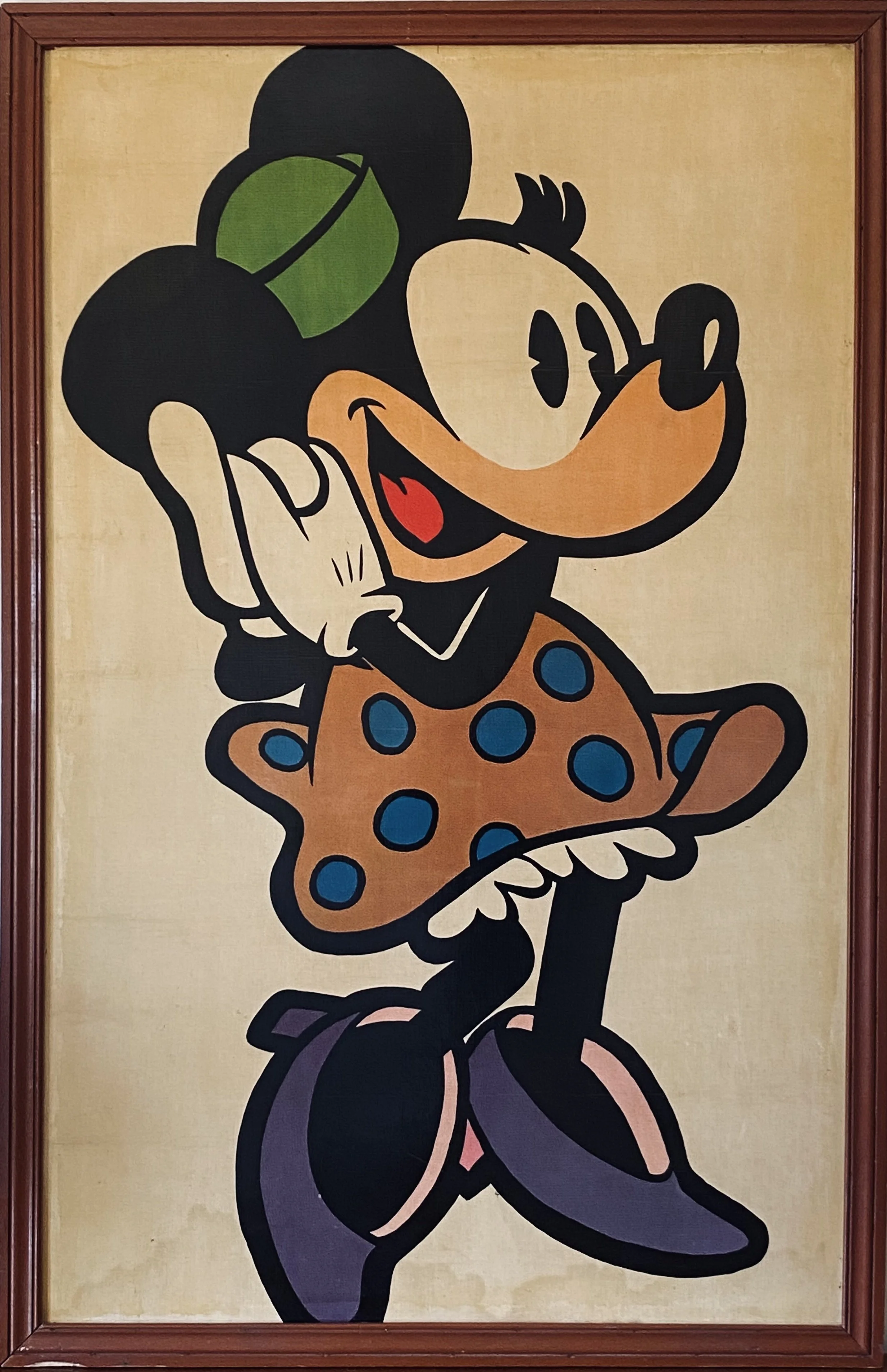 Minnie Mouse framed poster, France 1960s