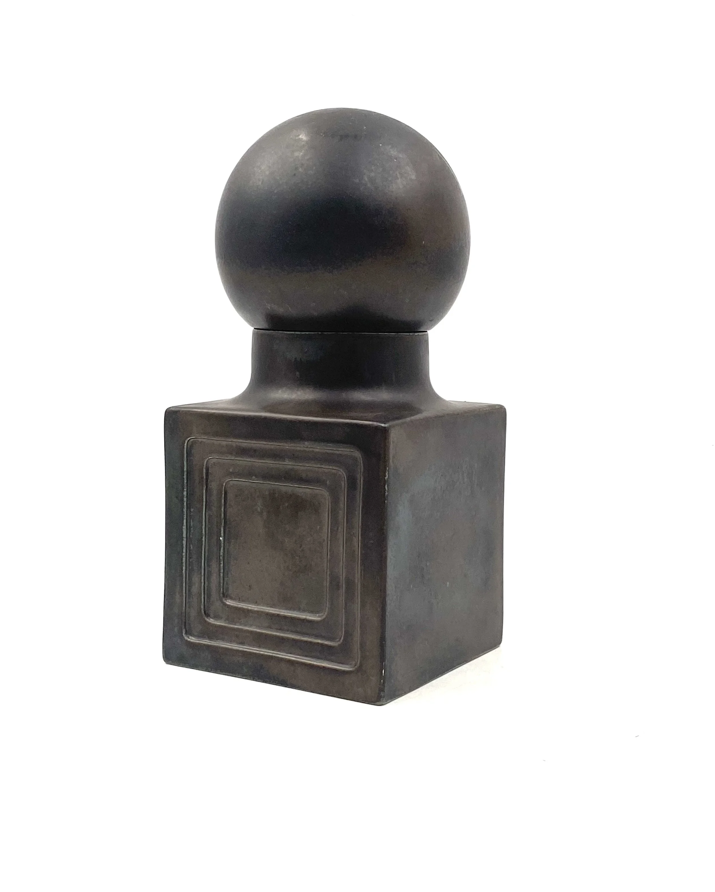Xavier Feal, Mid-century modern brown ceramic, France 1960s