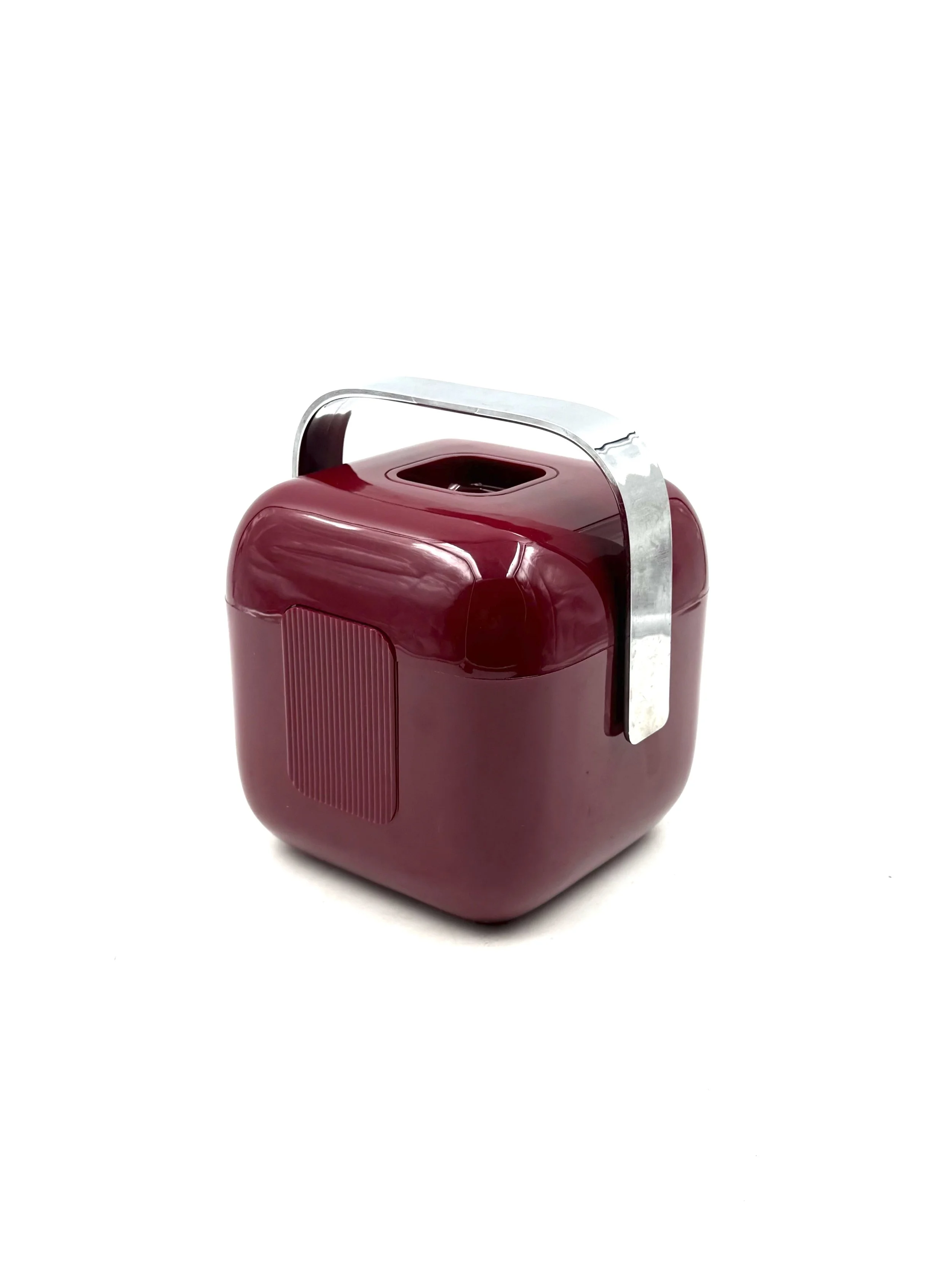 Space age red Ice Bucket, Guzzini Italy, ca. 1970s