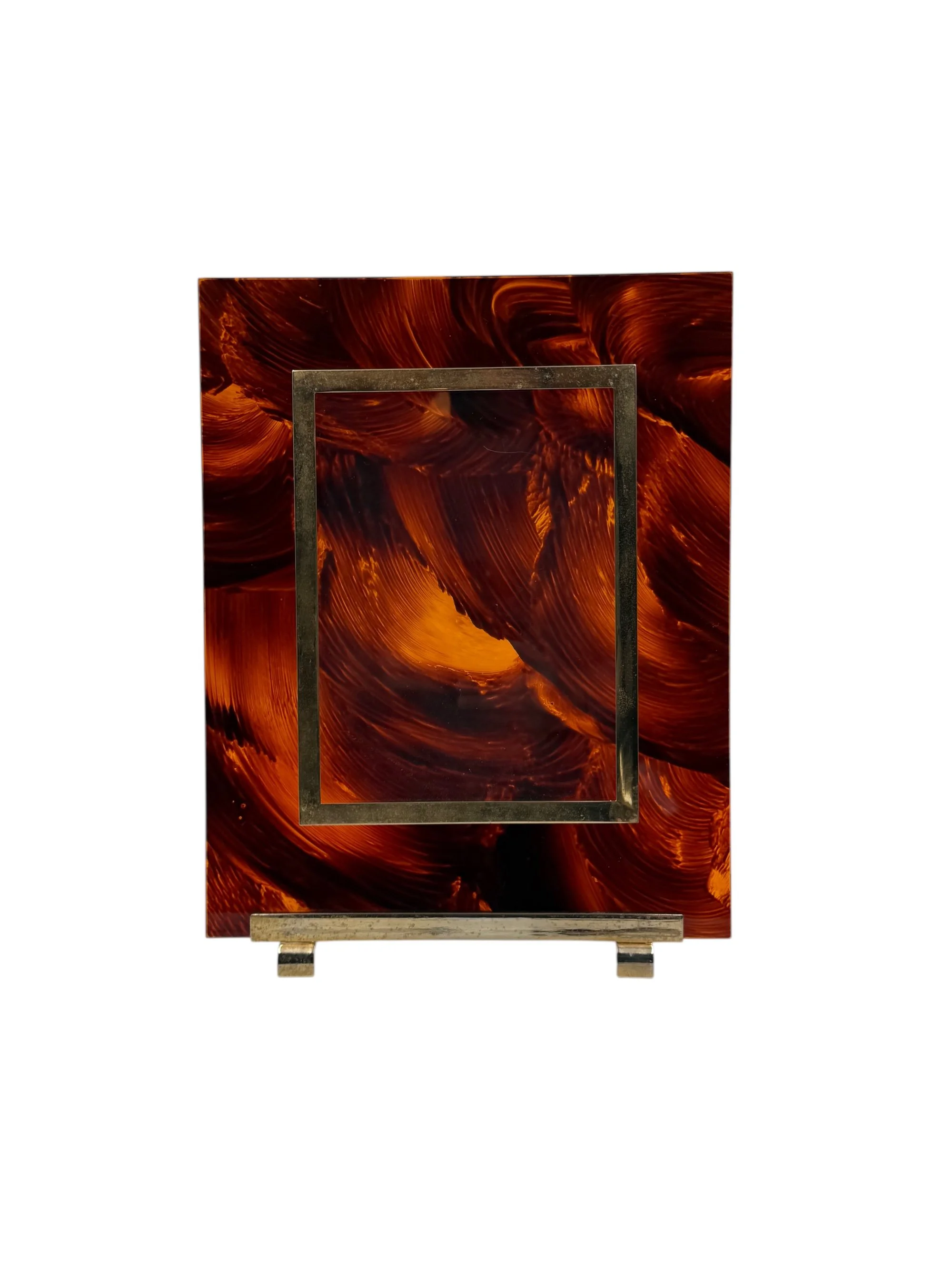 Hollywood regency lucite picture frame, in the manner of Gabriella Crespi Italy 1970s