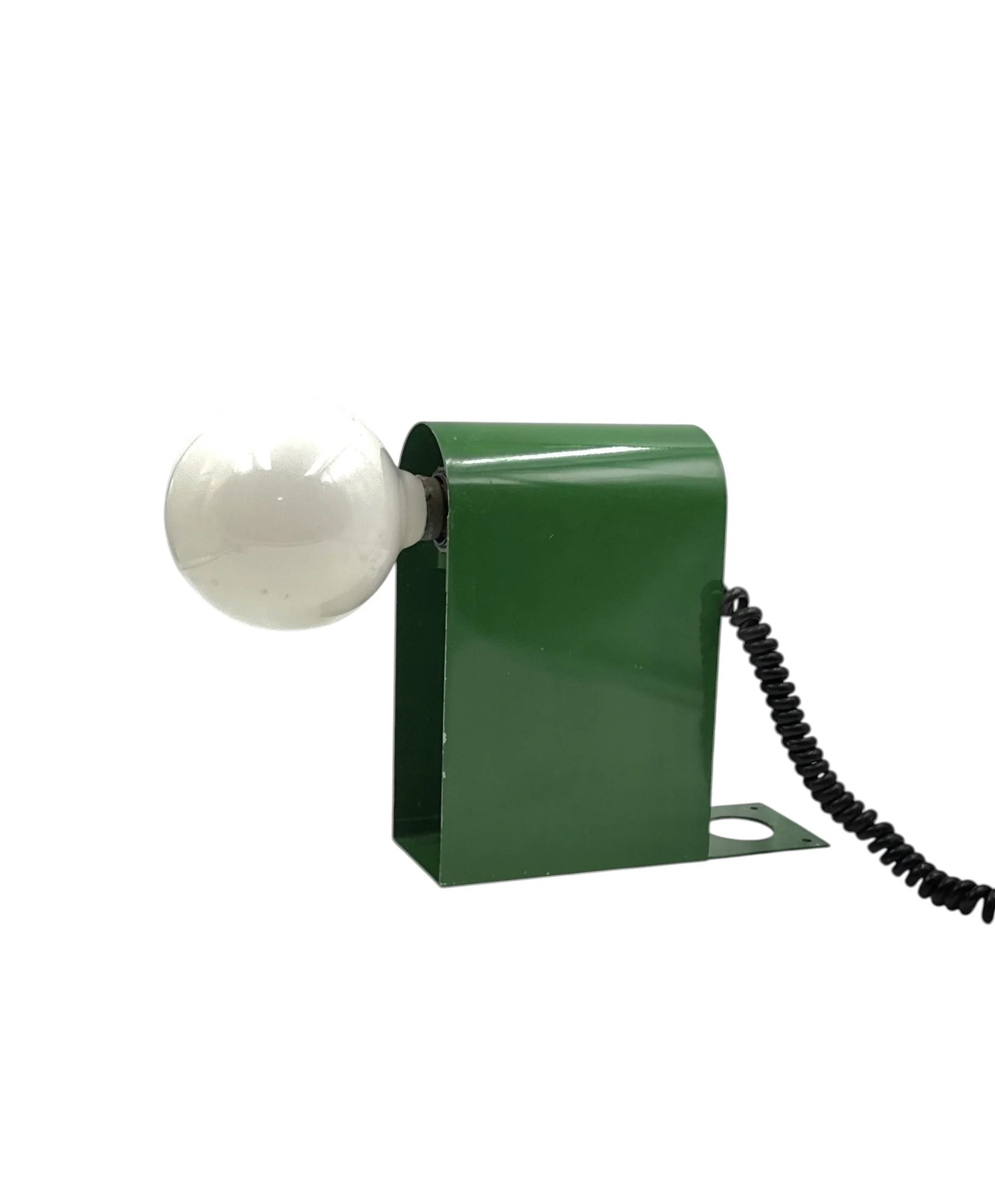 Space age green table / wall lamp, Italy 1970s