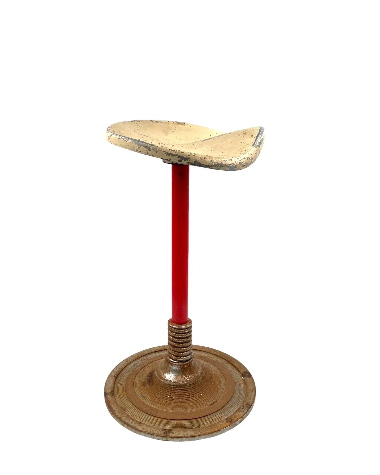 Mid-century red stool, France 1950s