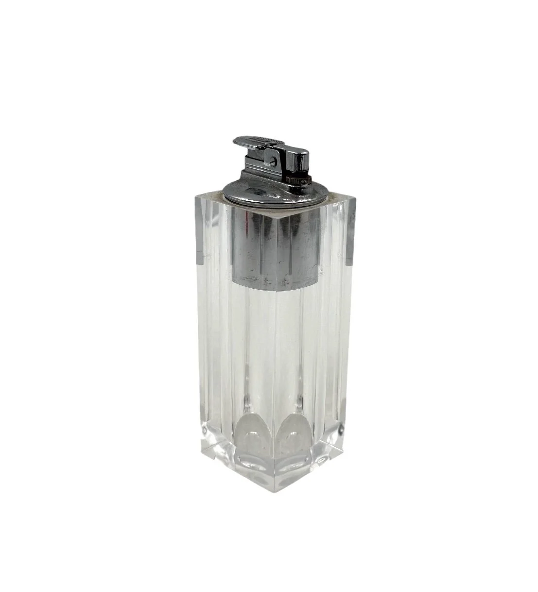 Clear Lucite table lighter, Italy 1970s