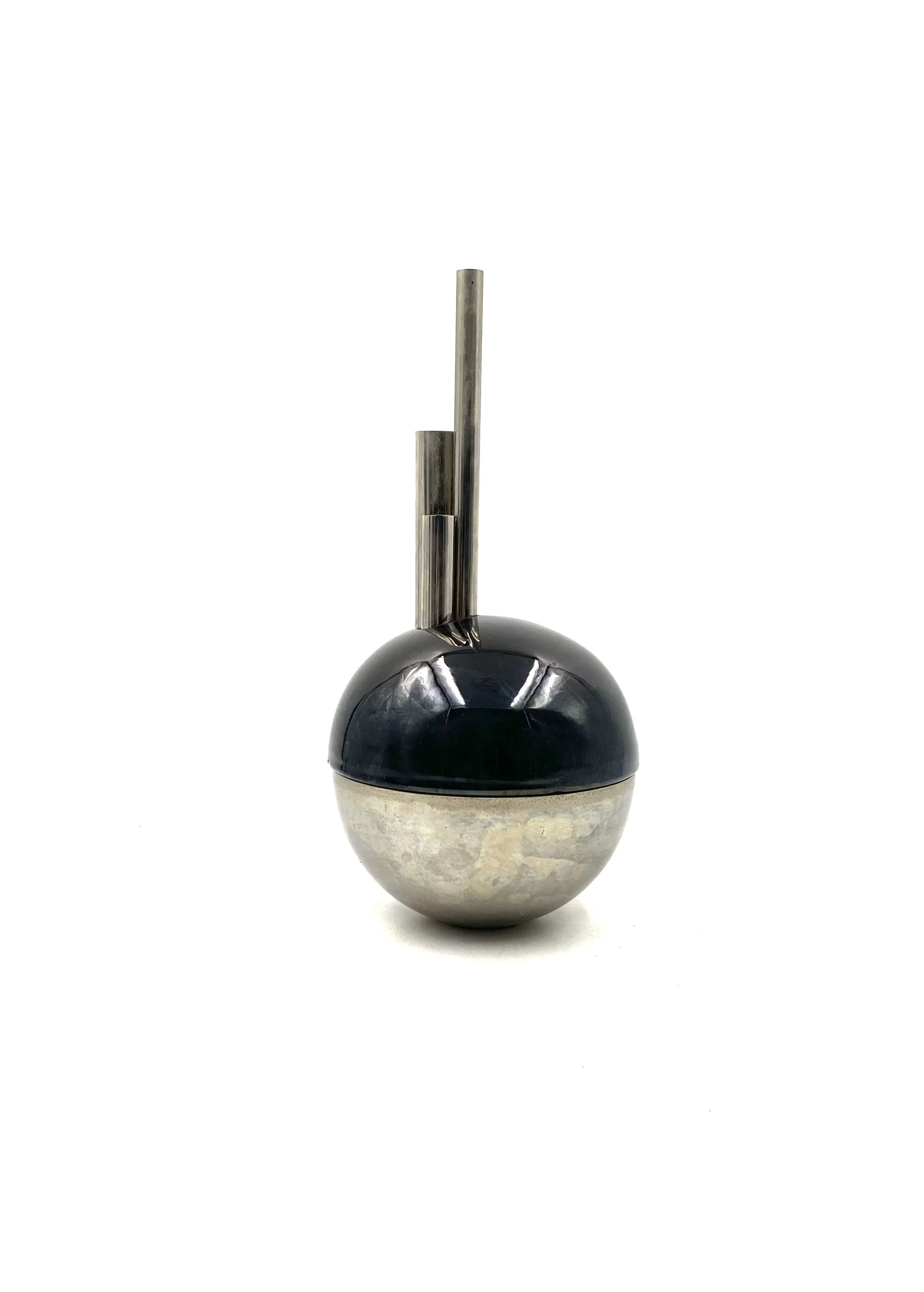 Mario Bertozzi, ceramic spherical vase, Marber Italy, 1970s