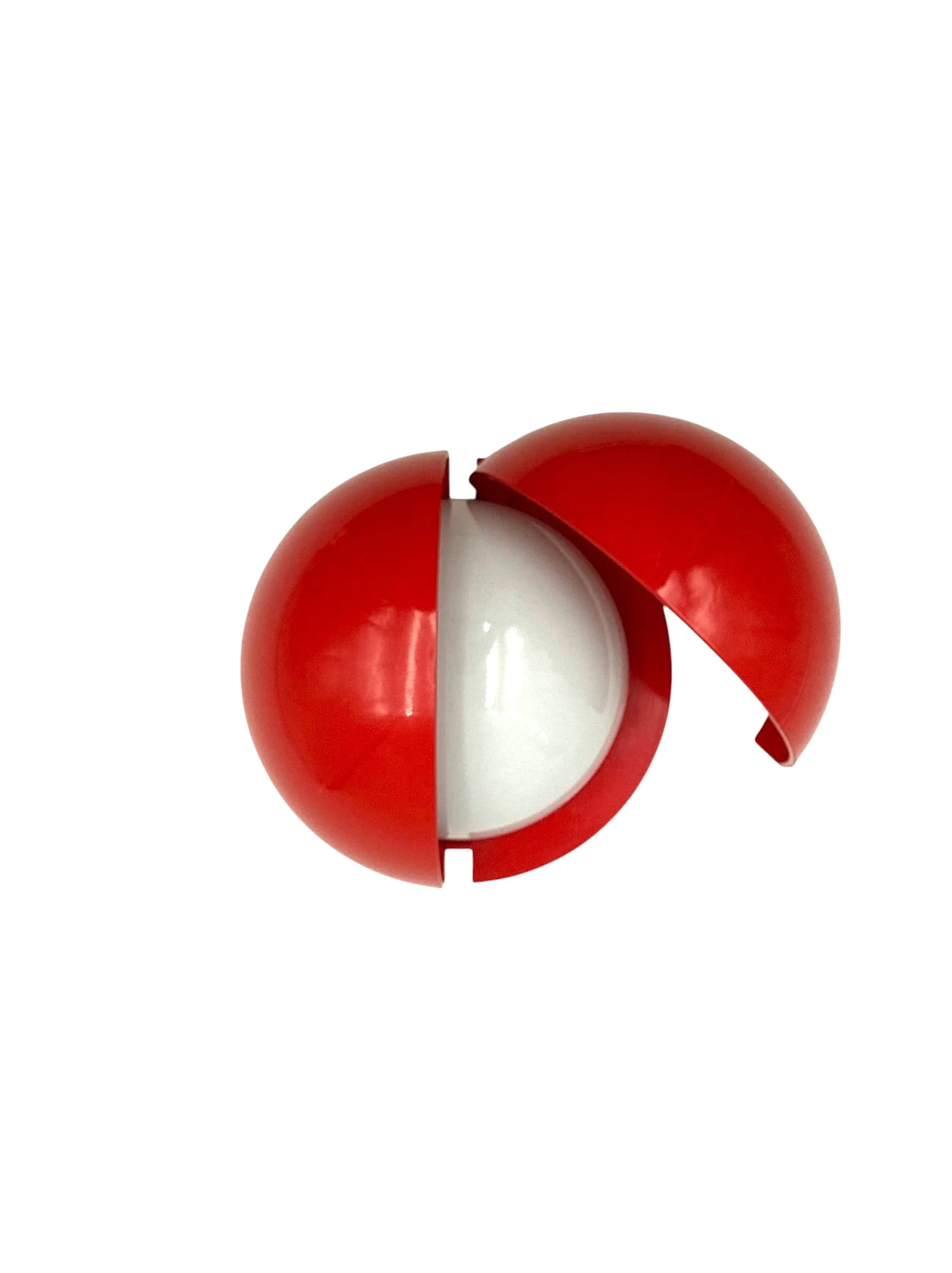 Vintage red Lampira wall lamp by G.P.A. Monti for Fontana Arte, 1970s Italian space-age lighting design, adjustable plastic and metal sconce.