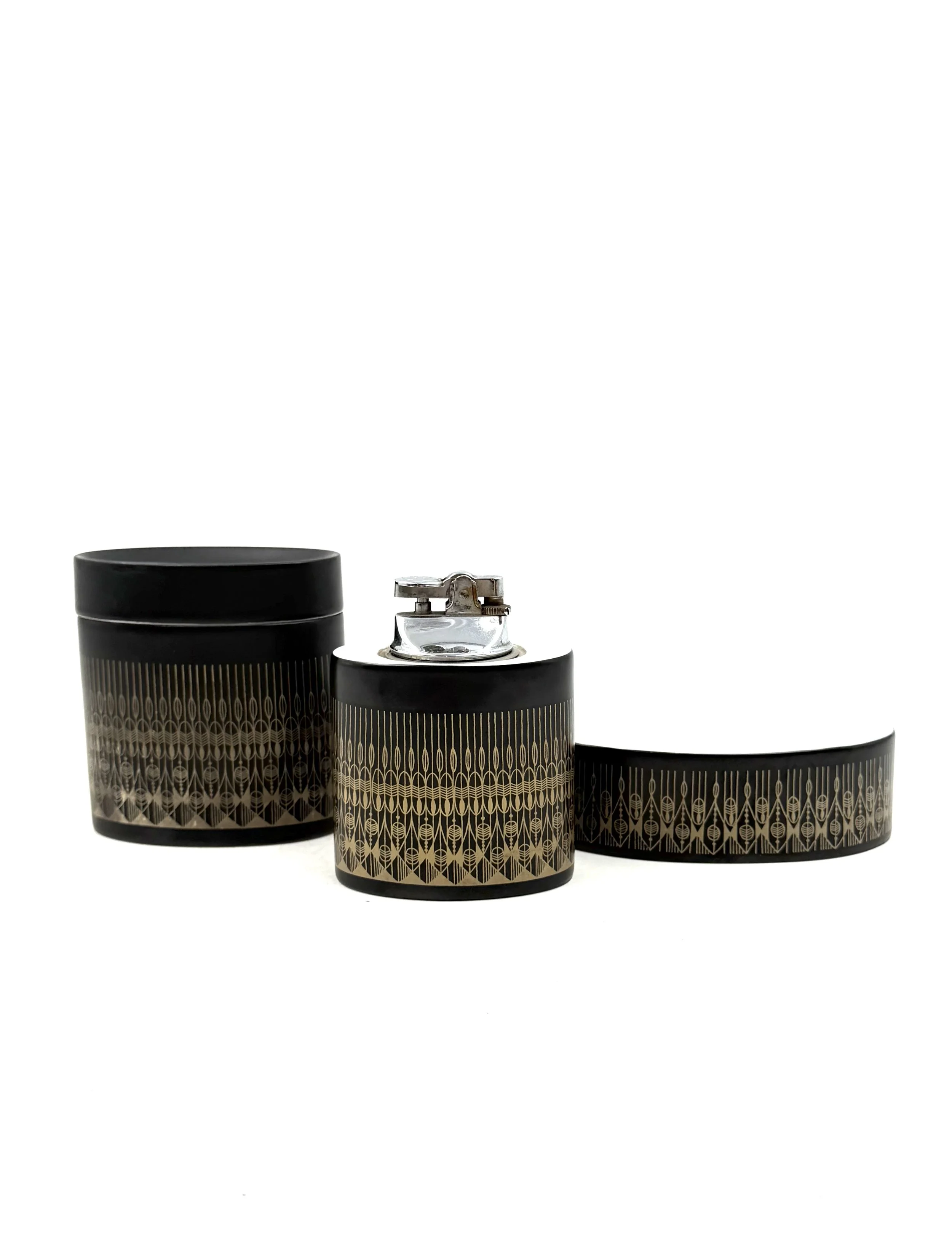 Hans Theo Baumann, Hollywood regency porcelain smoking set, Rosenthal Germany 1970s