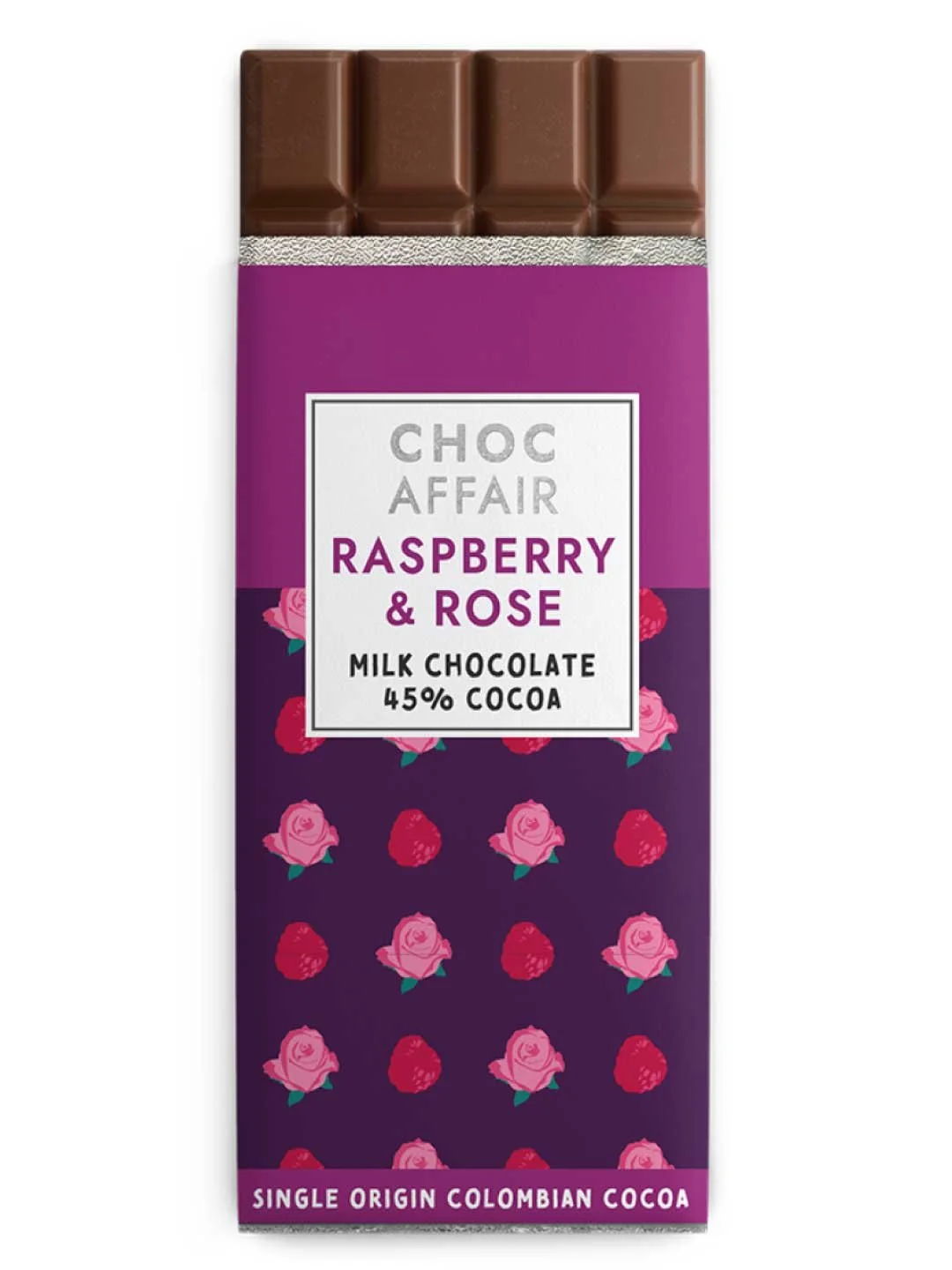 Raspberry and Rose Milk Chocolate Bar  - (Handmade)