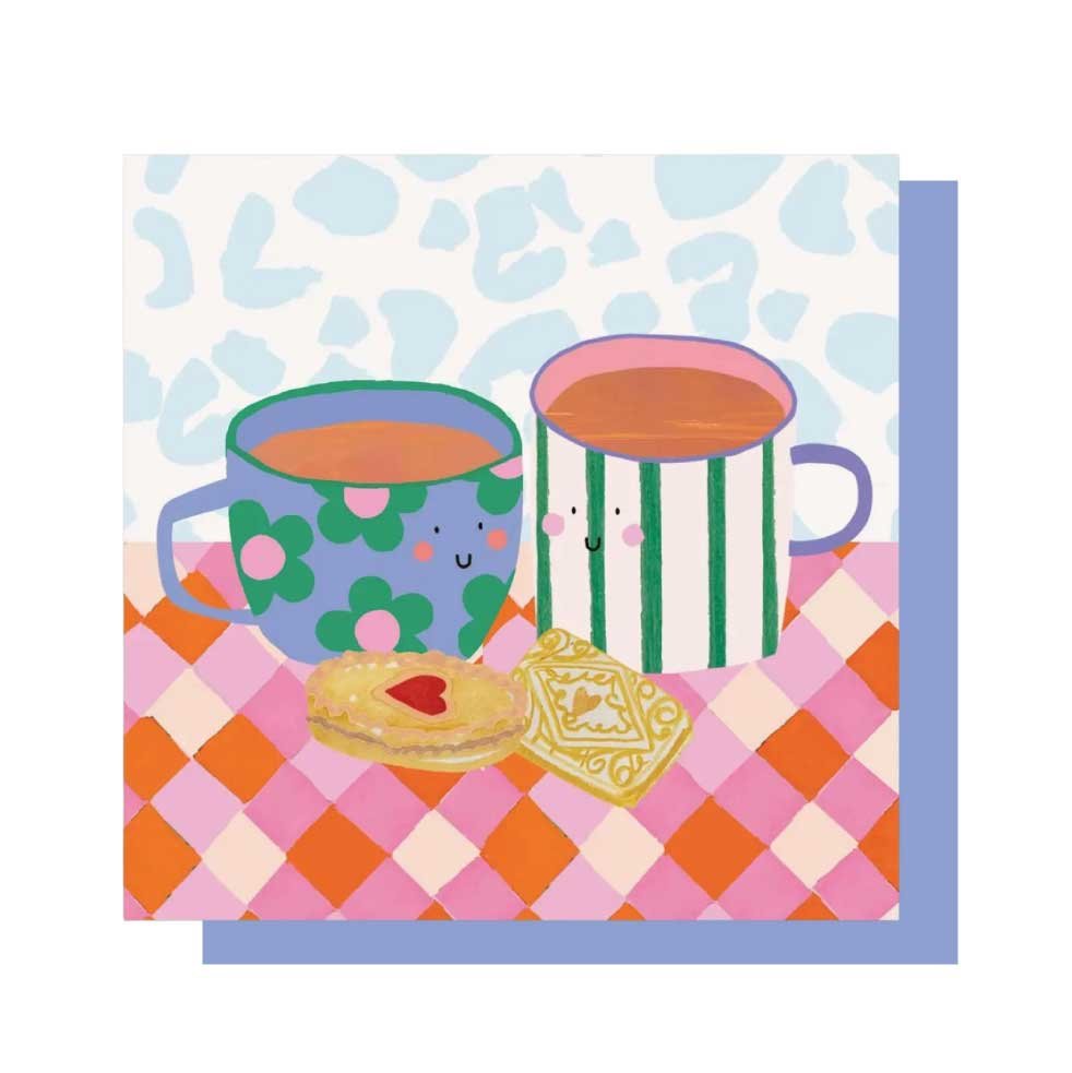 Two Cups of Tea, Jammie Dodger Biscuit Card - Love, Anniversary