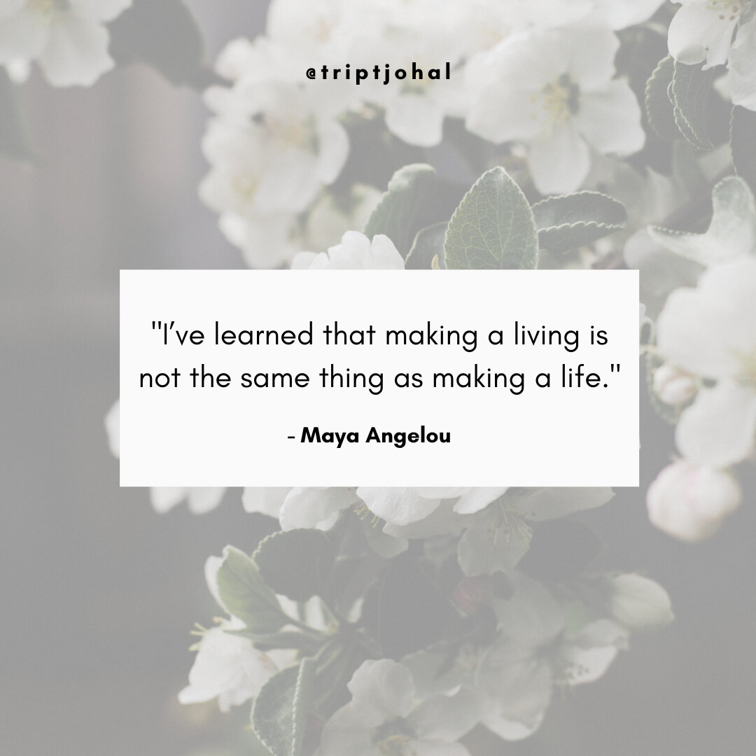 &quot;I've learned that making a living is not the same thing as making a life&quot; - Maya Angelou​​​​​​​​
​​​​​​​​
#mayaangelou #mayaangelouquotes