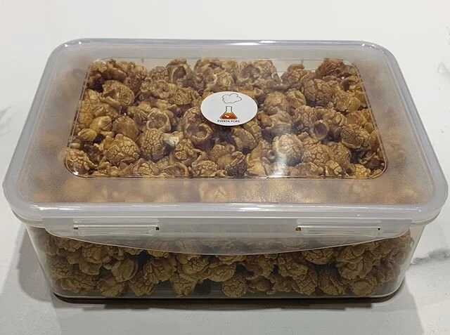 We are going green! Bulk orders of pops will be delivered in these boxes, which can be reused after washing. Each box contains 500g of popcorn.

Starting at $48 per box. Get yours today!