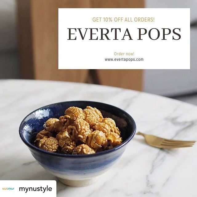 Calling all NUS students, staff and alumni!

You are entitled to a 10% discount off all orders of pops from now until 3 Jun 2020 when you use the promo code NUS10 while ordering on our website!

During this month of circuitbreaker, we will deliver so