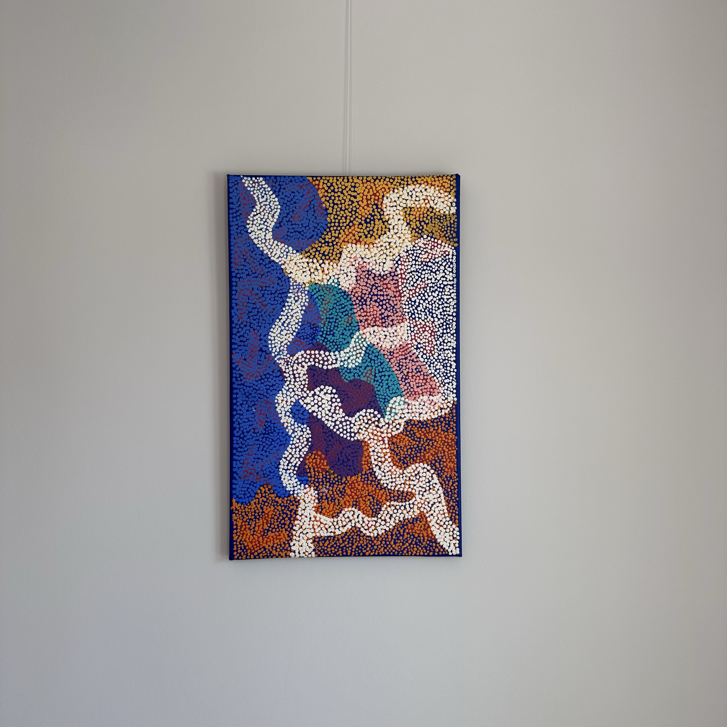 Margaret Nangala Gallagher
Yankirri Jukurrpa (Emu Dreaming) - Ngarlikirlangu, 2024 (Nyirripi Art Centre)
acrylic on linen
76 x 46 cm
Unstretched CHF400, Stretched CHF560