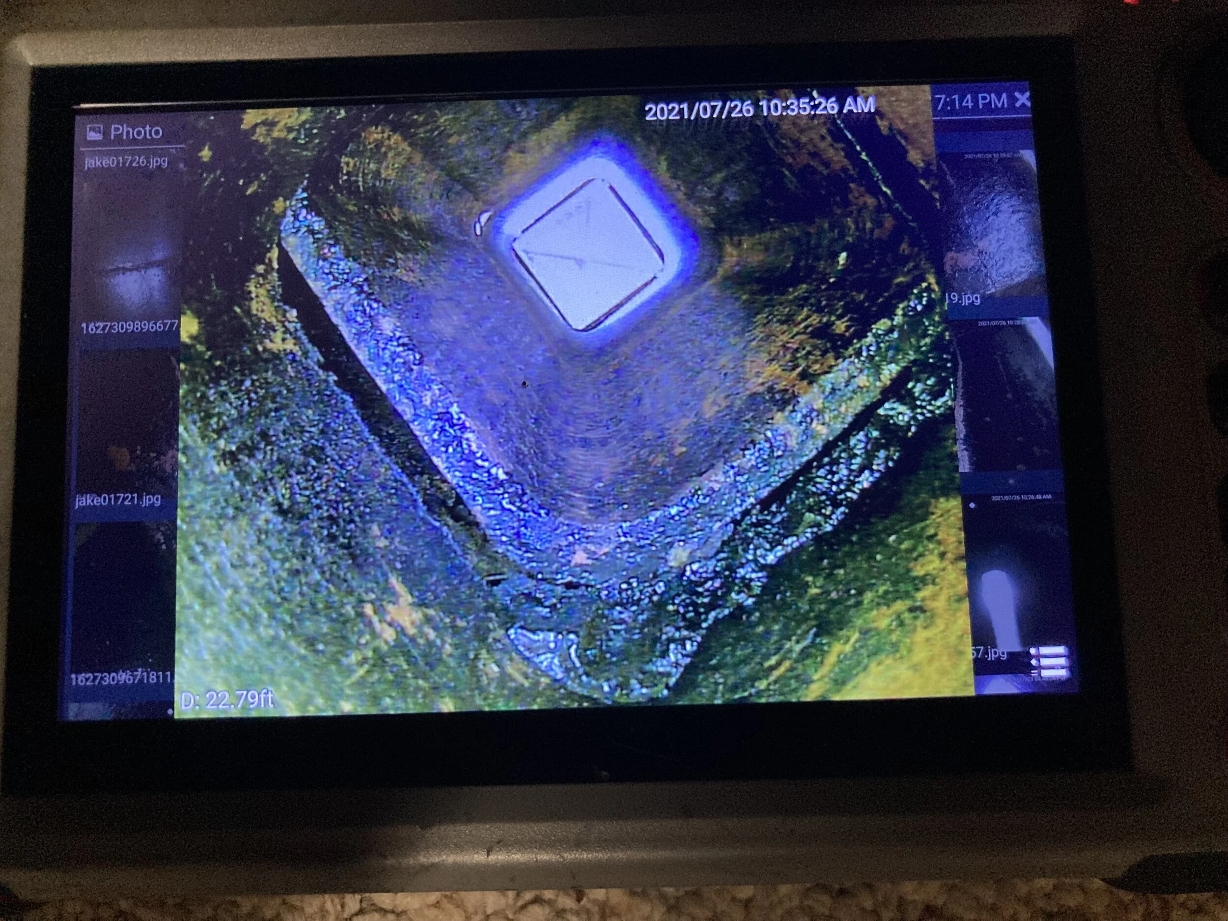 Damaged terra cotta flue liner