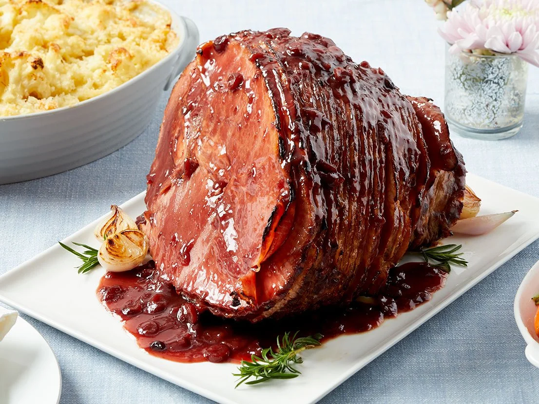 Spiced Cherry and Port Glazed Ham