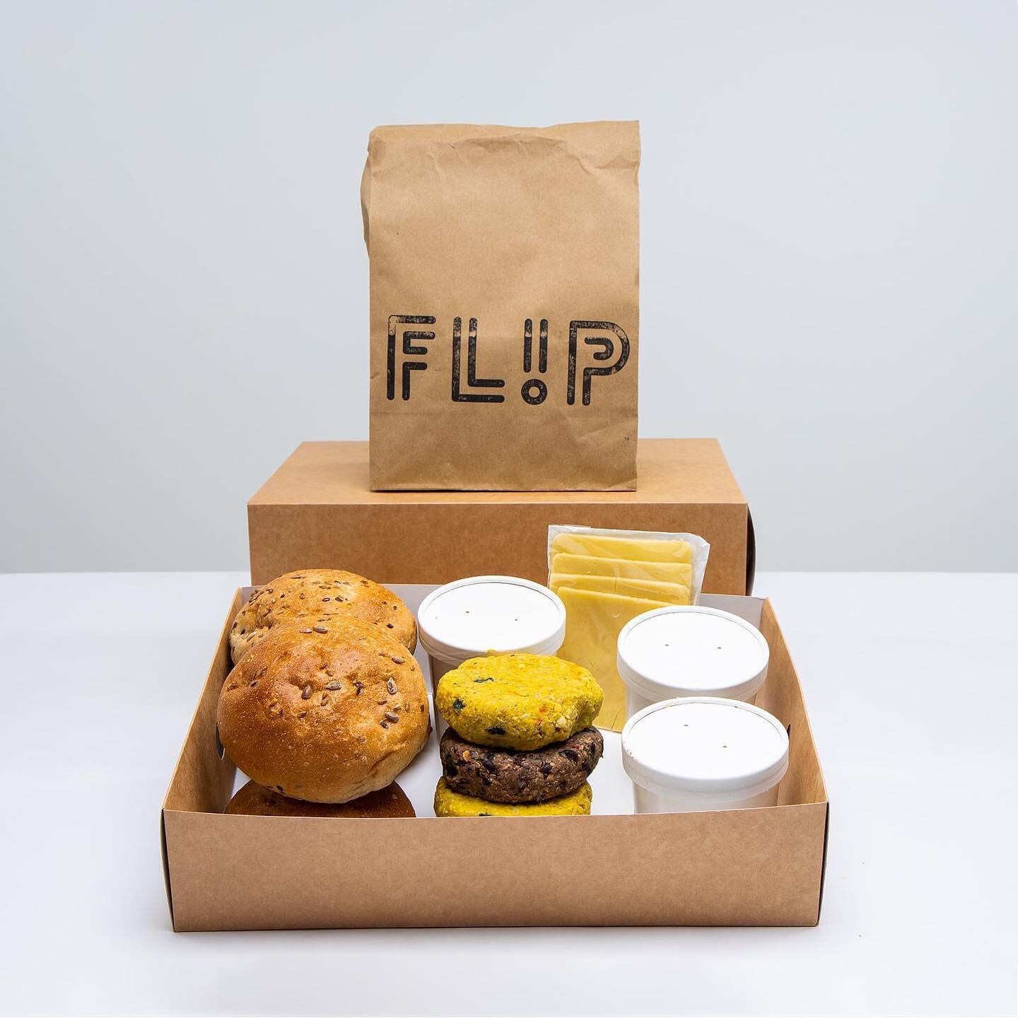 Having a BBQ our FLIP@Home is available to order !!
Click &amp; Collect 
4 burgers of your choice 
4 Organic Seeded Buns 
Vegan or vegetarian cheese 
Toppings for burgers
All condiments 
We&rsquo;ve even included the lettuce !! 
Enjoy them 💛🍔
Link 