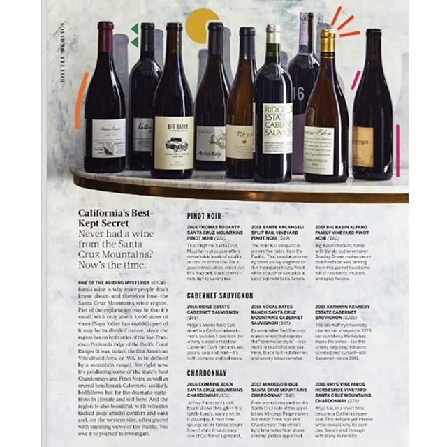 Thanks for the love @rayisle and @foodandwine Proud to be in this club of amazing @scmwine wines.  #californiawine #buylocal #farmfresh