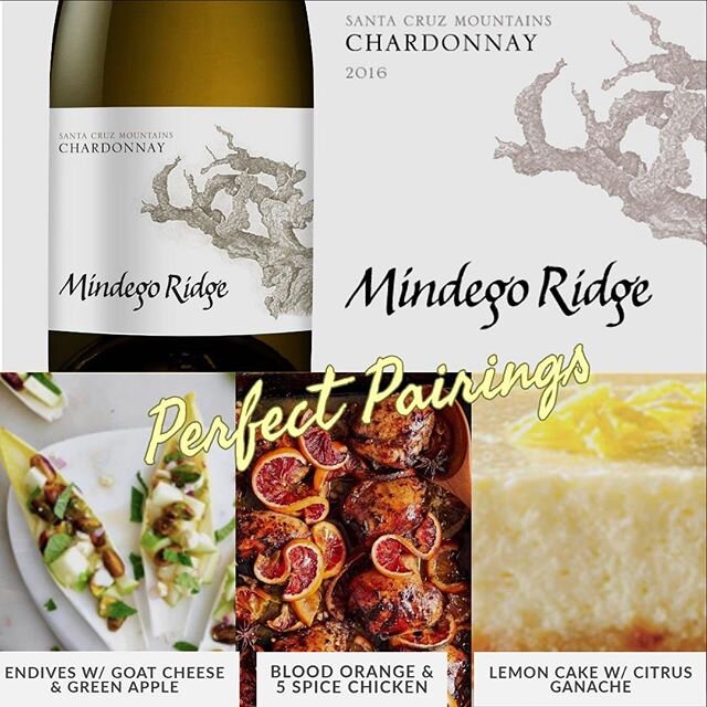 Quarantine cooking inspiration - 3 courses perfectly paired with our Chardonnay!  #alonetogether #foodandwine #Chardonnay #winelover #wineoclock #winestagram #wine #vino #chardonnayallday #chardonnayday #mindegoridge #santacruzwine