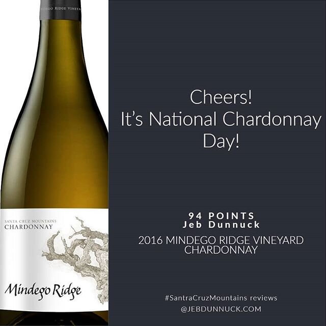 &quot;Lemon curd, tart pineapple, white flowers, and ample salty mineral notes all flow to a pure, clean, beautifully balanced Chardonnay that stays fresh, focused, and pure&quot; - thank you @jebdunnuck #nationalchardonnayday #winelover #chardonnay 