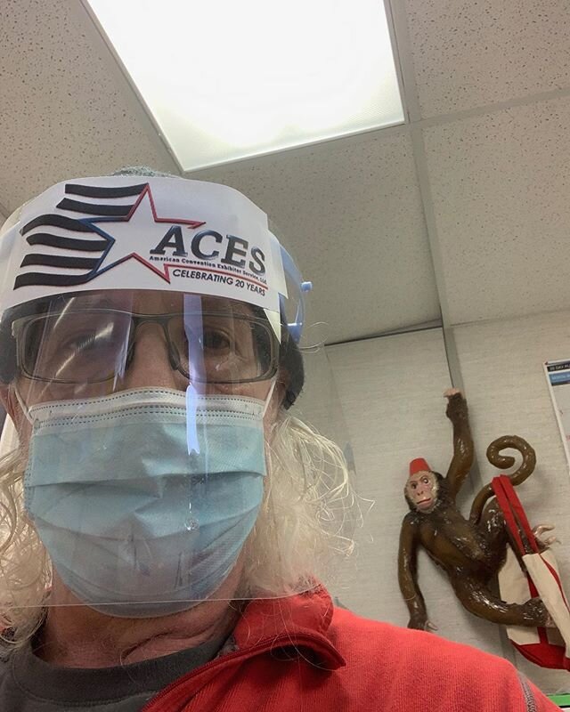 &ldquo;Stop this monkey business I&rsquo;m ready for work!&rdquo; - @craigyoung81 .
.
We hear you Craig! Thanks for the awesome pic and choosing #StackYourDeckWithAces...or rather choosing to #StickYourMaskWithAces 😂😂😂
.
Exhibit Choice Internation