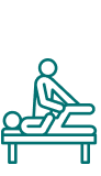 Person receiving a massage on a massage table