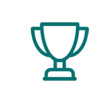 Outline of a trophy cup