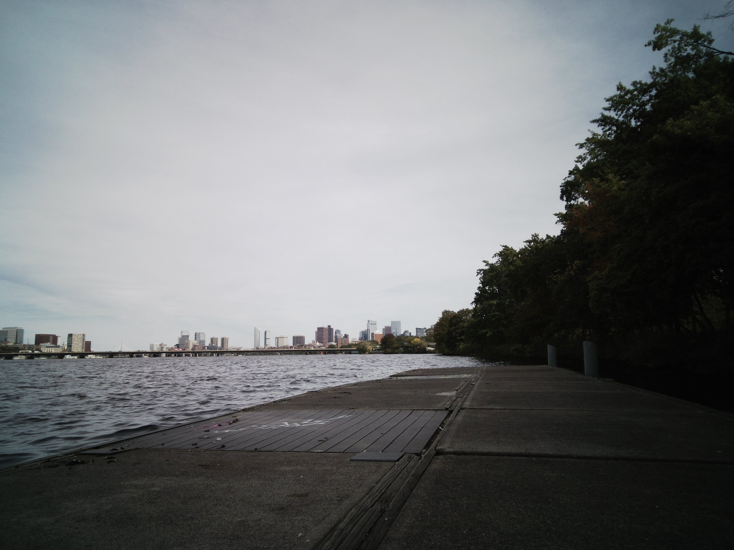 revisited and sat at the tiny pier on the Charles River right behind campus 
