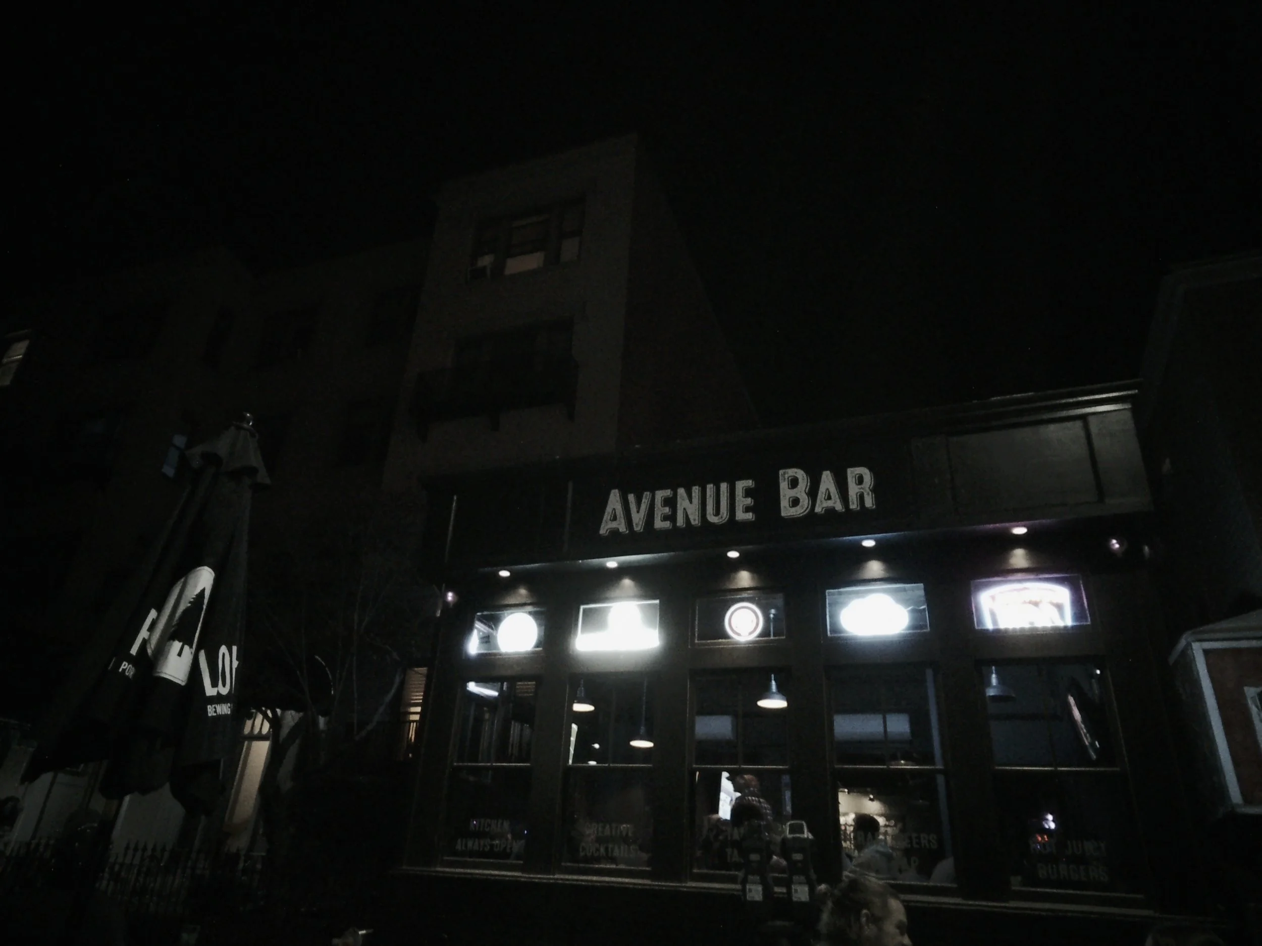 at the end of the day, went to grab a late night dinner and drink at "the ave" with my weekend roomies :)