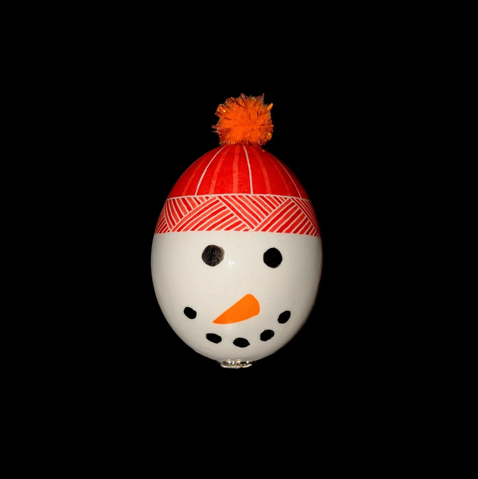 Snowman Chicken Egg Ornament