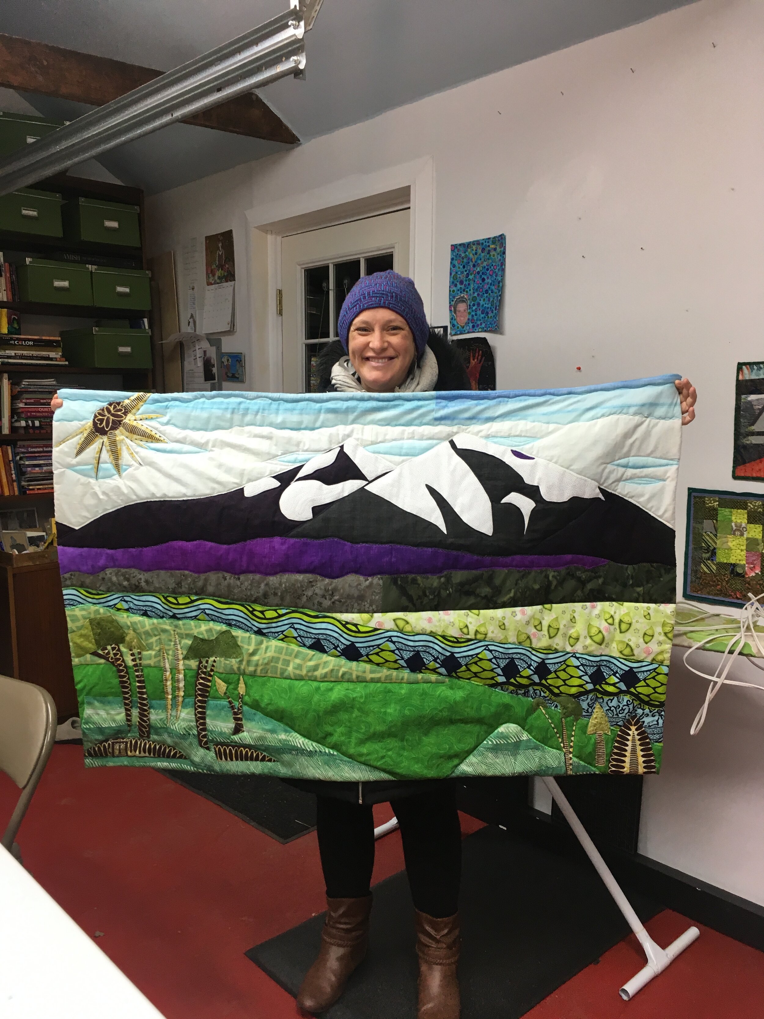 Mt. Sopris wall quilt