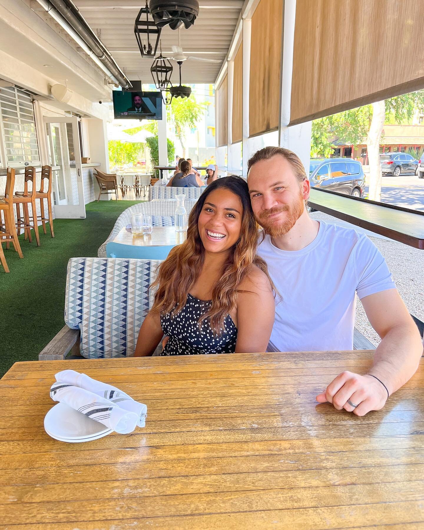 Celebrating 7 years of marriage today 🤍 The musician at the restaurant randomly played our wedding song right after this photo was taken &amp; it was surreal. But what&rsquo;s even more surreal is that I get to keep this gem by my side forevs ♾
