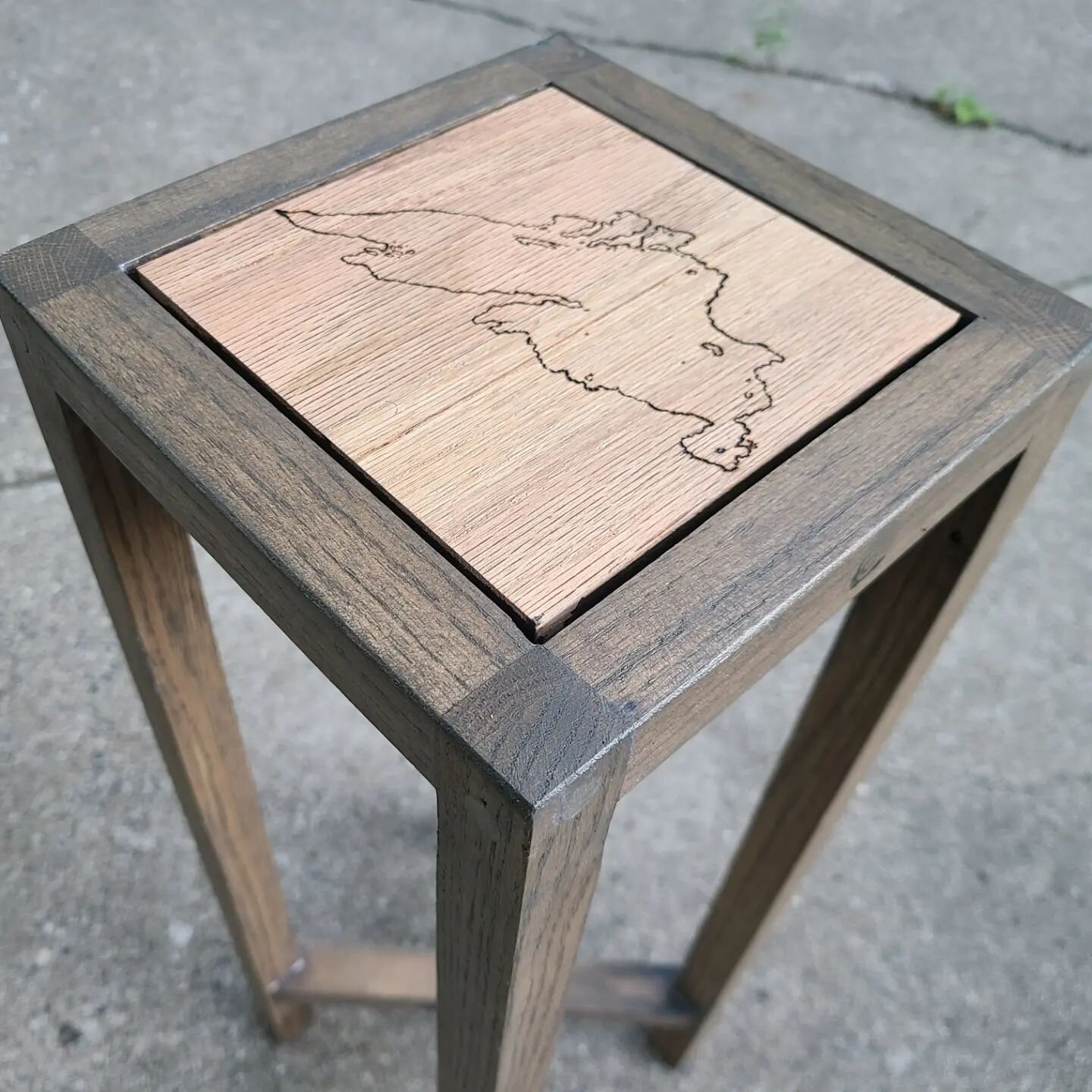 Some clearly Superior side tables. #woodworking #Minnesota #lakesuperior #woodburning #finewoodworking  #furnituredesign