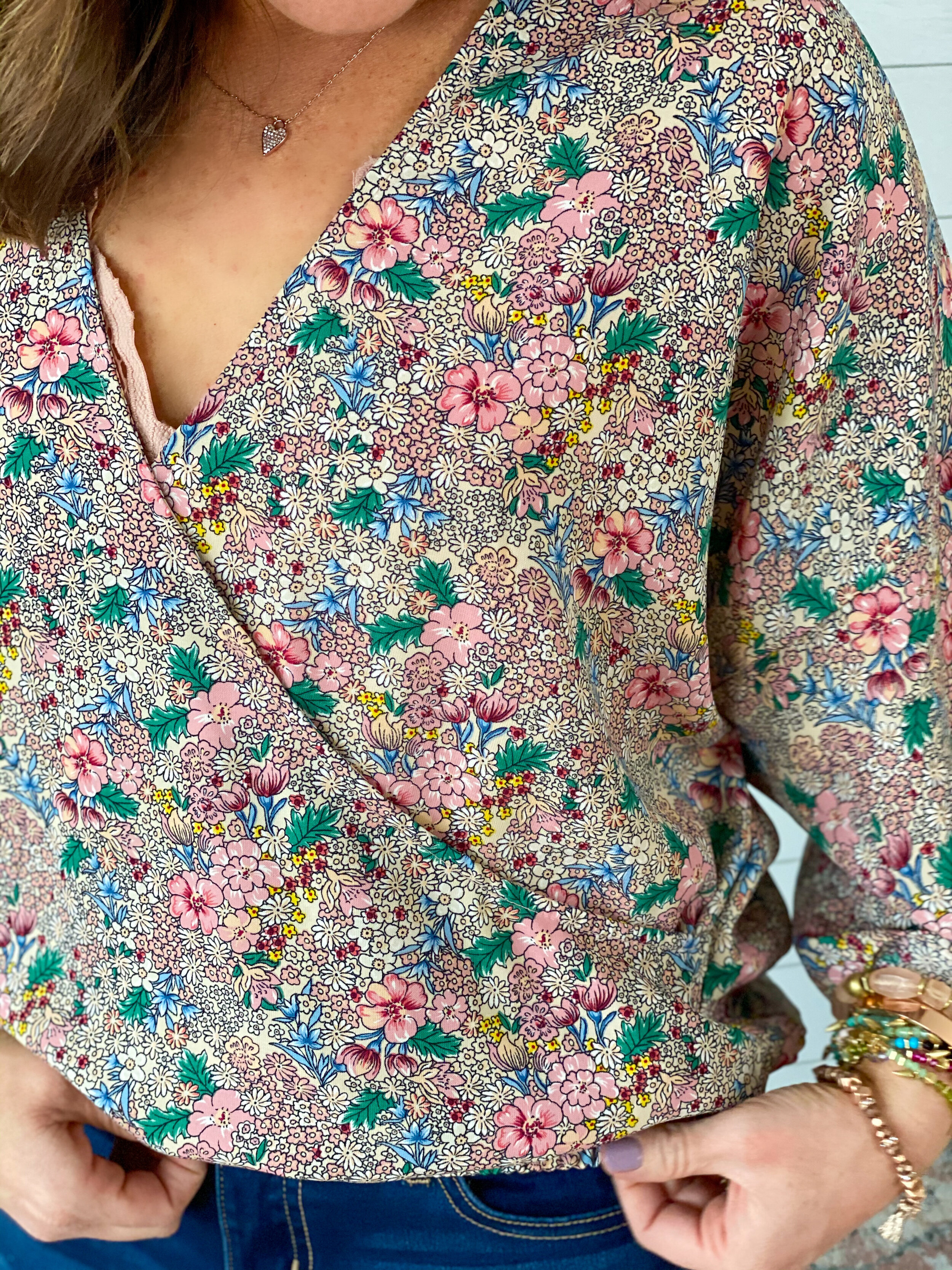 Minnie Floral Cross Over Blouse — Jo + James